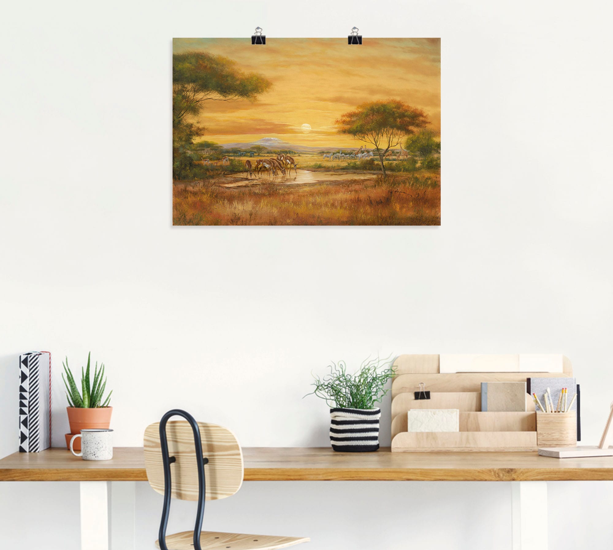 Artland Fresque murale »Afrikanische Steppe« 1 cuis tlg. als Leinwandbild, Poster in verschied. Grössen