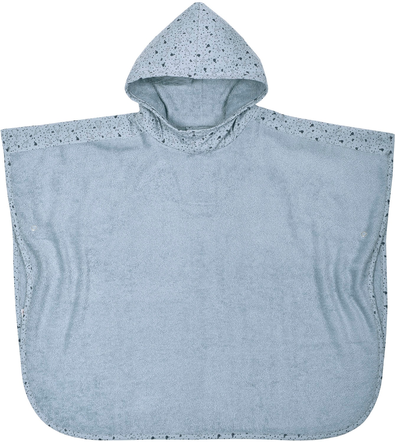 Image of Wörner Badeponcho "Wal stahlblau" maschinenwaschbar, trocknergeeignet