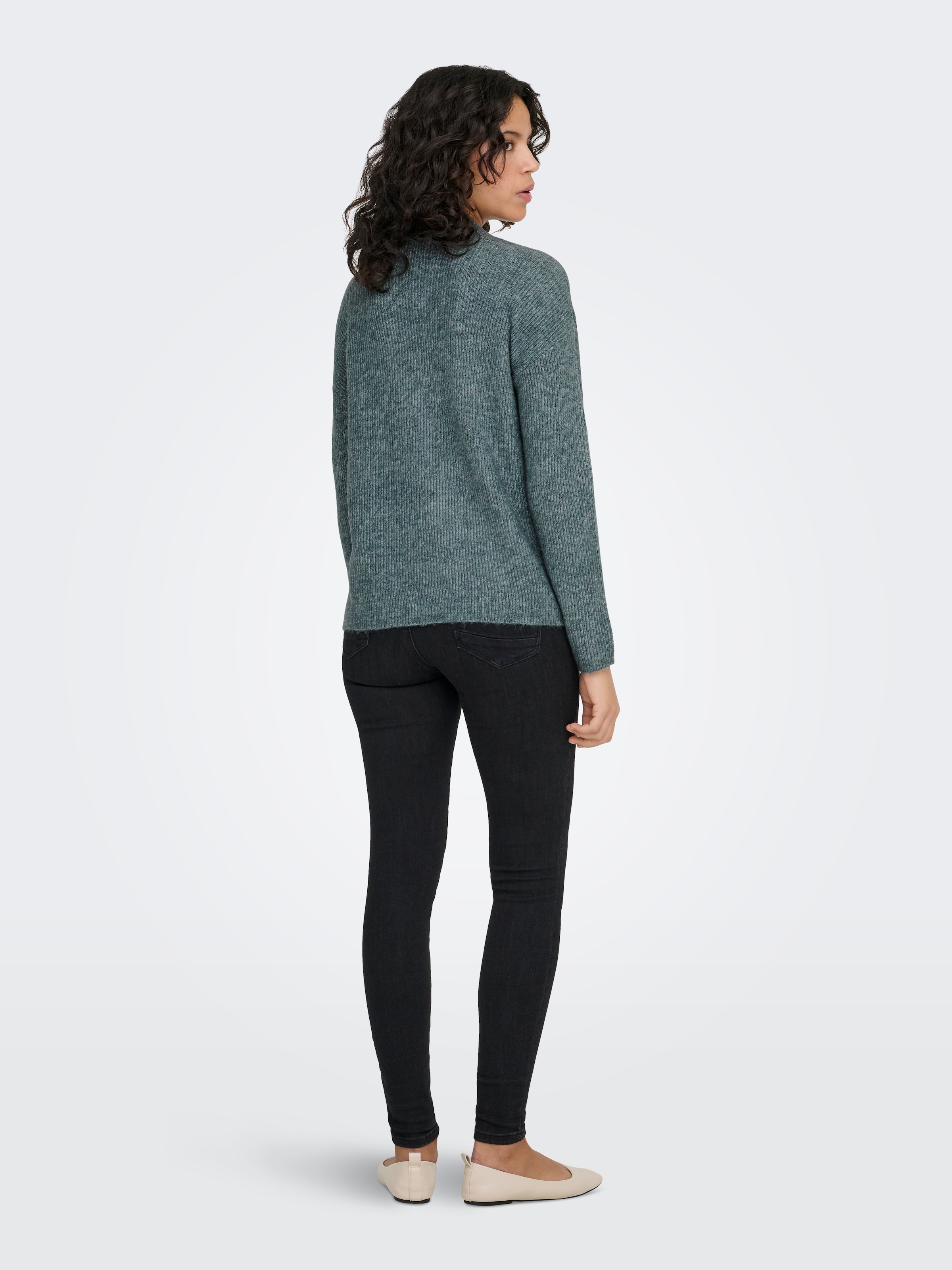 ONLY Pull en tricot »ONLCAMILLA O-NECK L/S PULLOVER KNT« Materialmix, regular fit