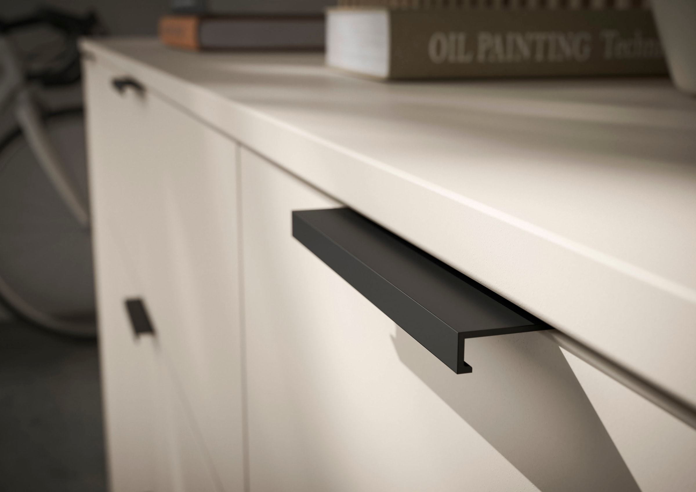 HBZ Sideboard »Linz Kommode, BxHxT 135x90x40cm«, (1 St.), Breite 135cm,Lip-Griff, Melaminbeschichtung