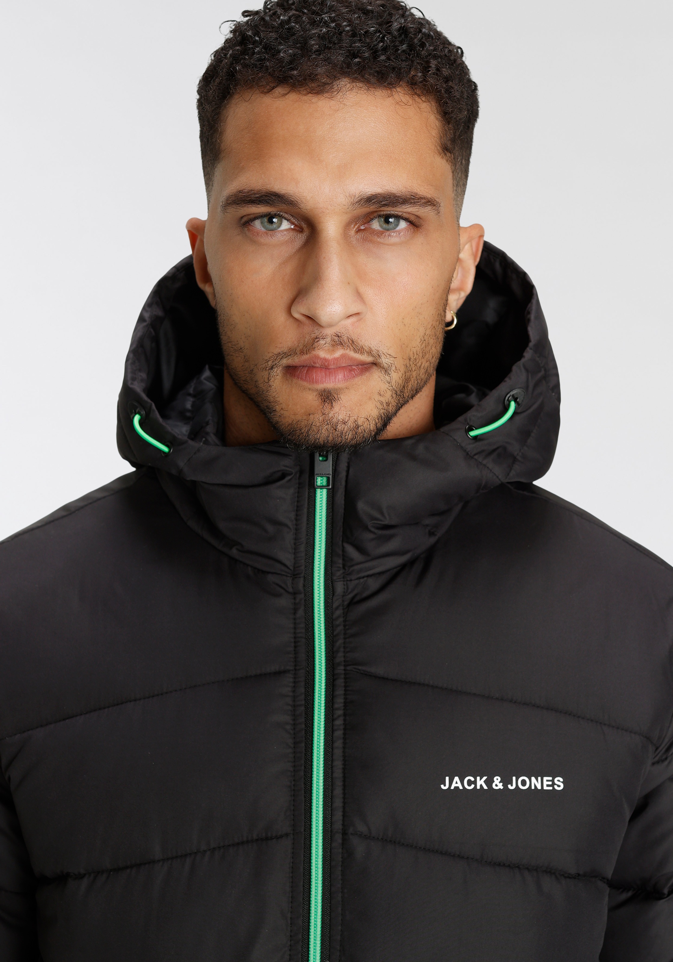 Jack & Jones Steppjacke »JJ JJGLOBUS LIGHT PUFFER«, mit Kapuze