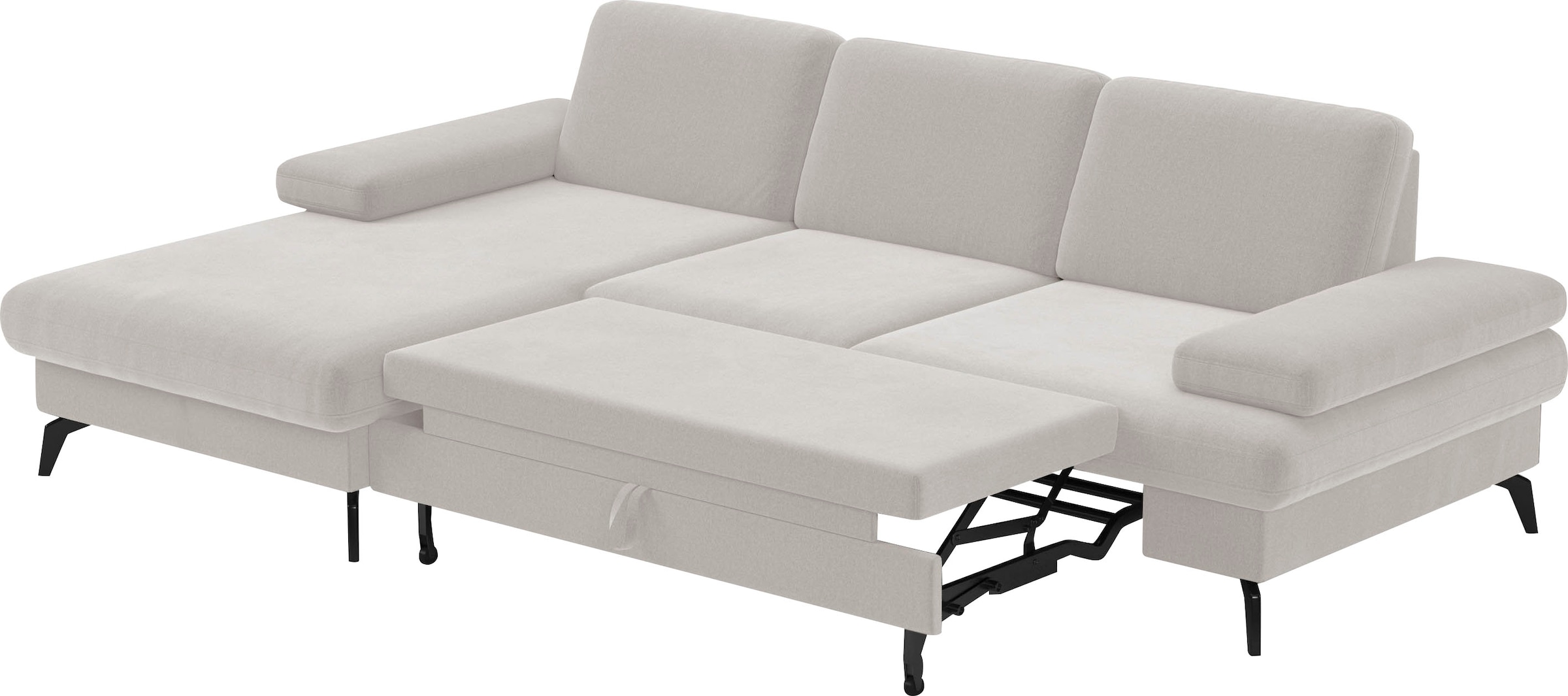 sit&more Ecksofa »Morris L-Form, inkl. Sitztiefenverstellung«, wahlweise mit Armteilverstellung, Bettfunktion & Bettkasten