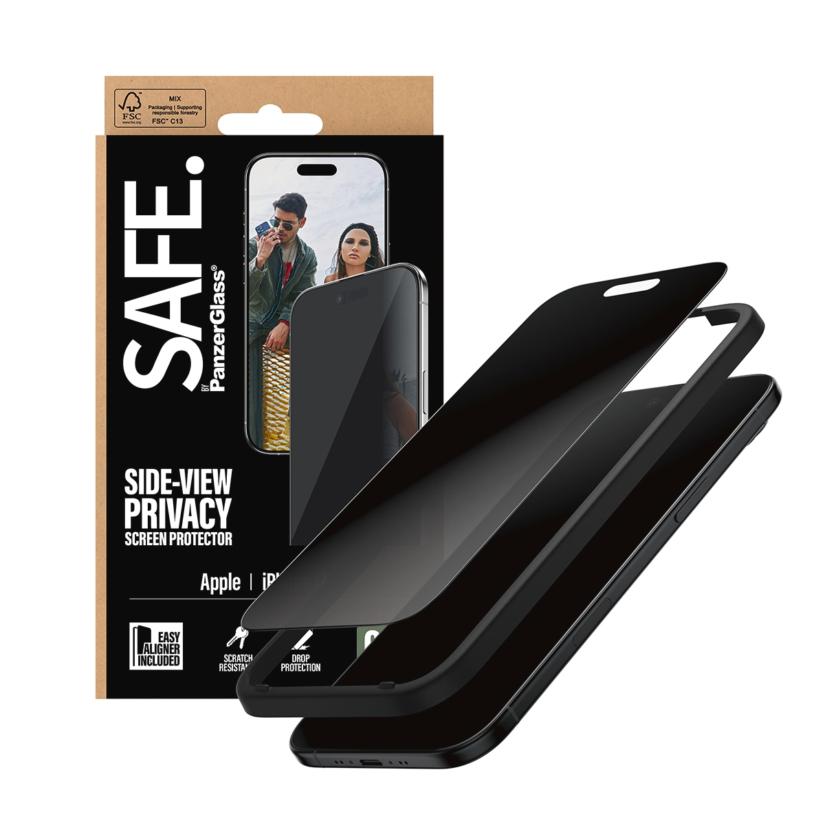 SAFE by PanzerGlass Verre de protection d'écran »Side-View Privacy Screen Protector« für Apple iPhone Air Displayschutzfolie, Schutzfolie, Bildschirmschutz, kratz- & stossfest