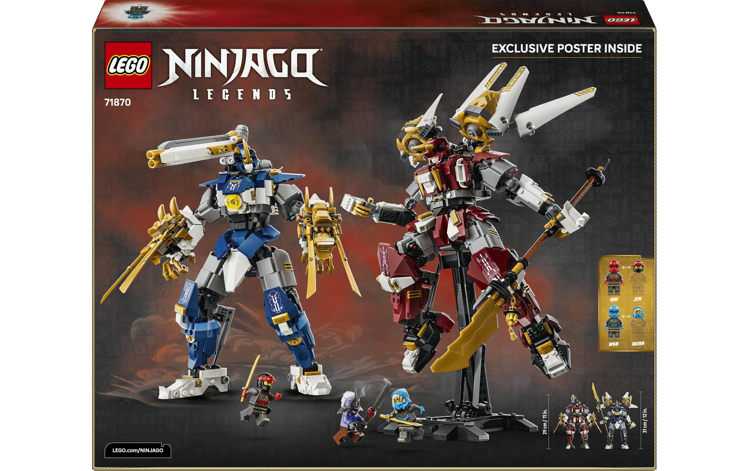LEGO® Pions de construction »Die Zwillings-Titanmechs (71870), LEGO Ninjago« fabriqué en Europe