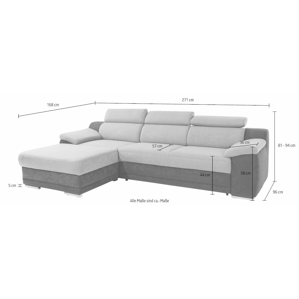 sit&more Ecksofa »Top Xenia L-Form«