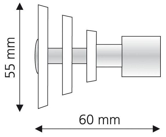 Liedeco Embout de tringle à rideaux »Luna« für Gardinenstangen Ø 16 mm