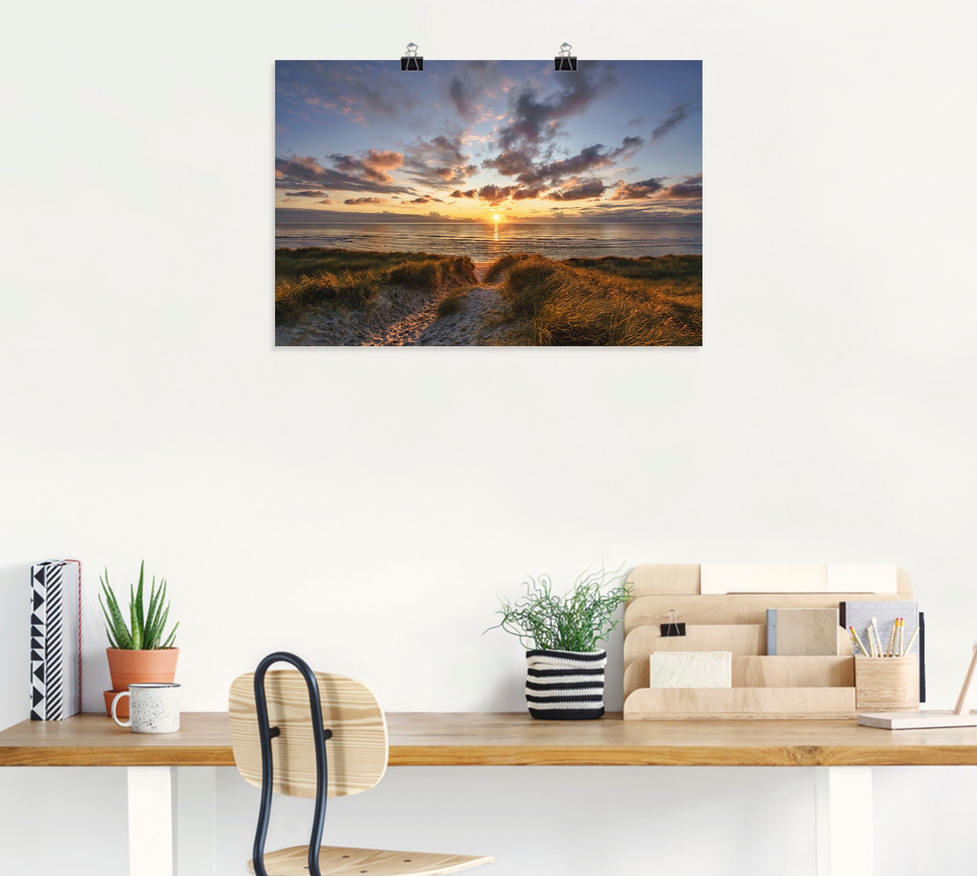 Artland Wandbild »Sonnenuntergang auf Sylt«, Bilder vom Sonnenuntergang & -aufgang, (1 St.), als Leinwandbild, Poster in verschied. Grössen