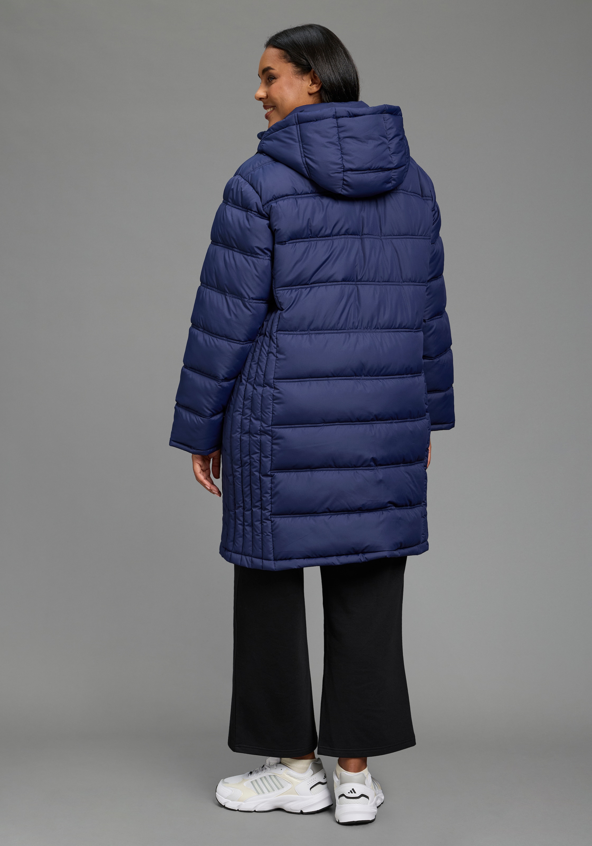 Laura Scott CURVE Manteau matelassé »Grosse Grössen« avec capuche amovible et empiècements latéraux