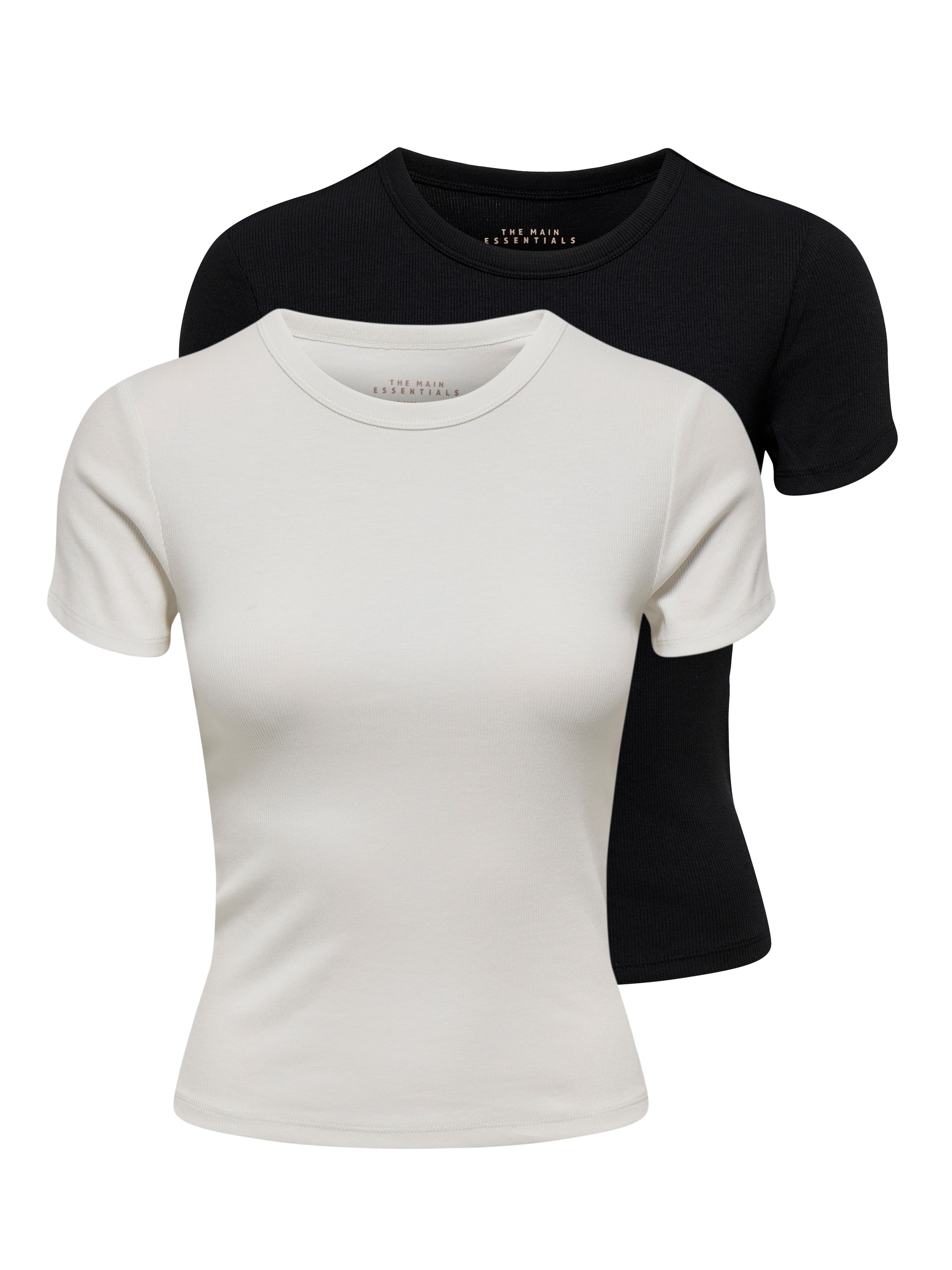 Image of ONLY Kurzarmshirt "ONLEASY S/S TOP CS JRS 2 PACK" Packung, 2 Stk. Baumwollmischung, regular fit, Rundhals