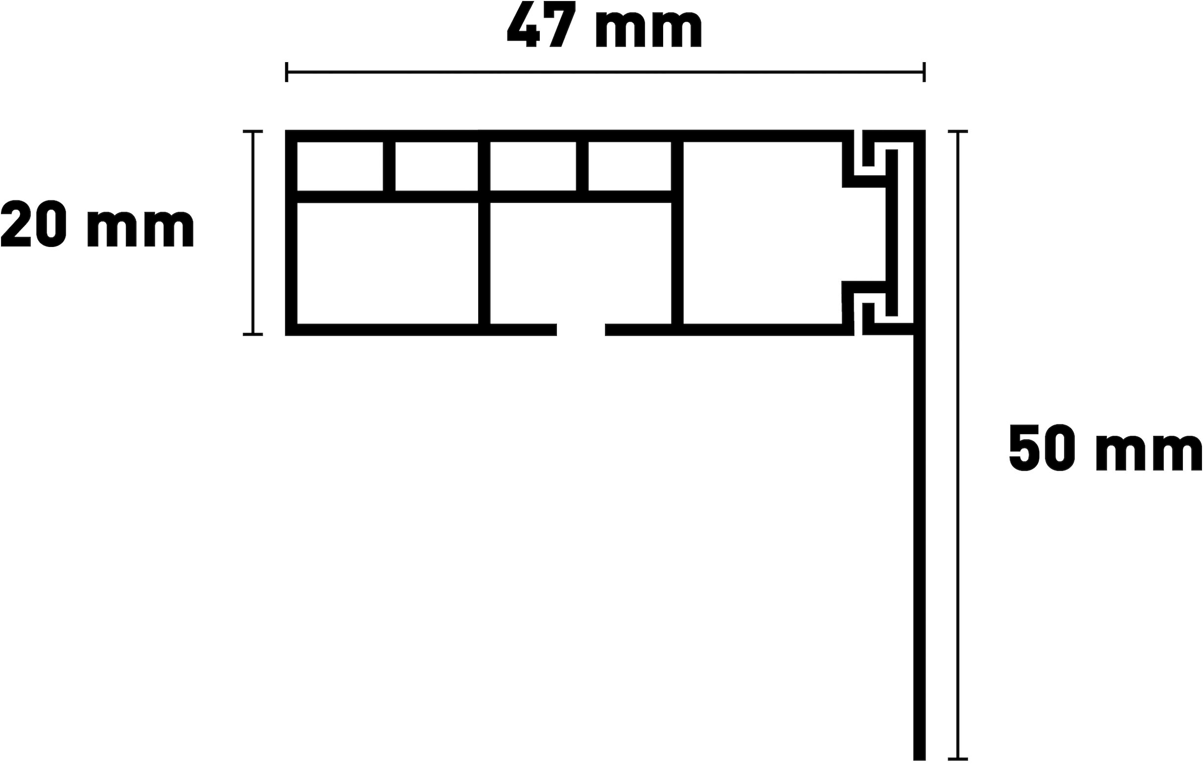SN DECO GROUP Gardinenschiene »Vorhangschiene SH (1) mit Blende 5 cm«, 1 läufig-läufig, Fixmass