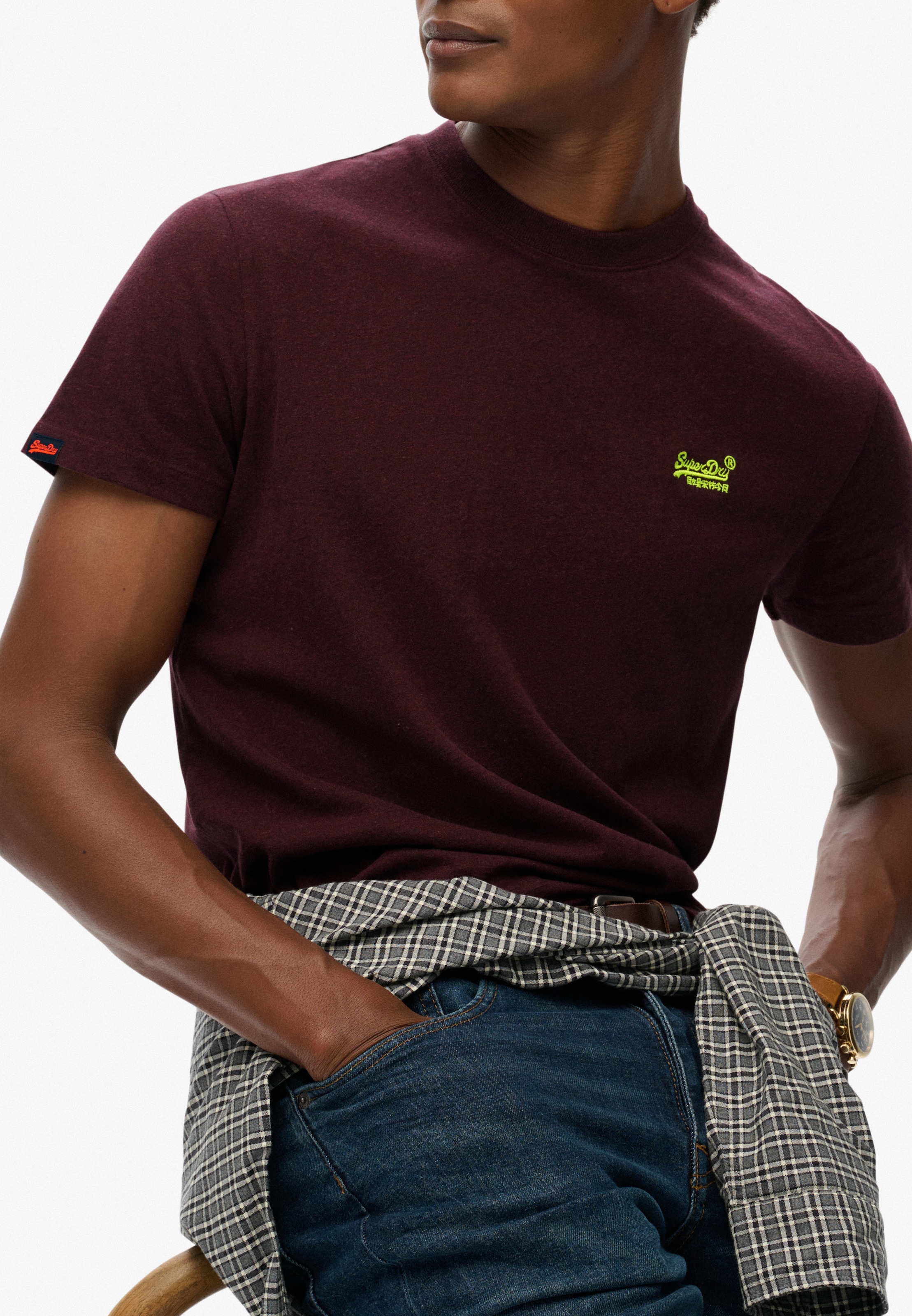 Superdry Shirt à col rond »ESSENTIAL LOGO EMB TEE«