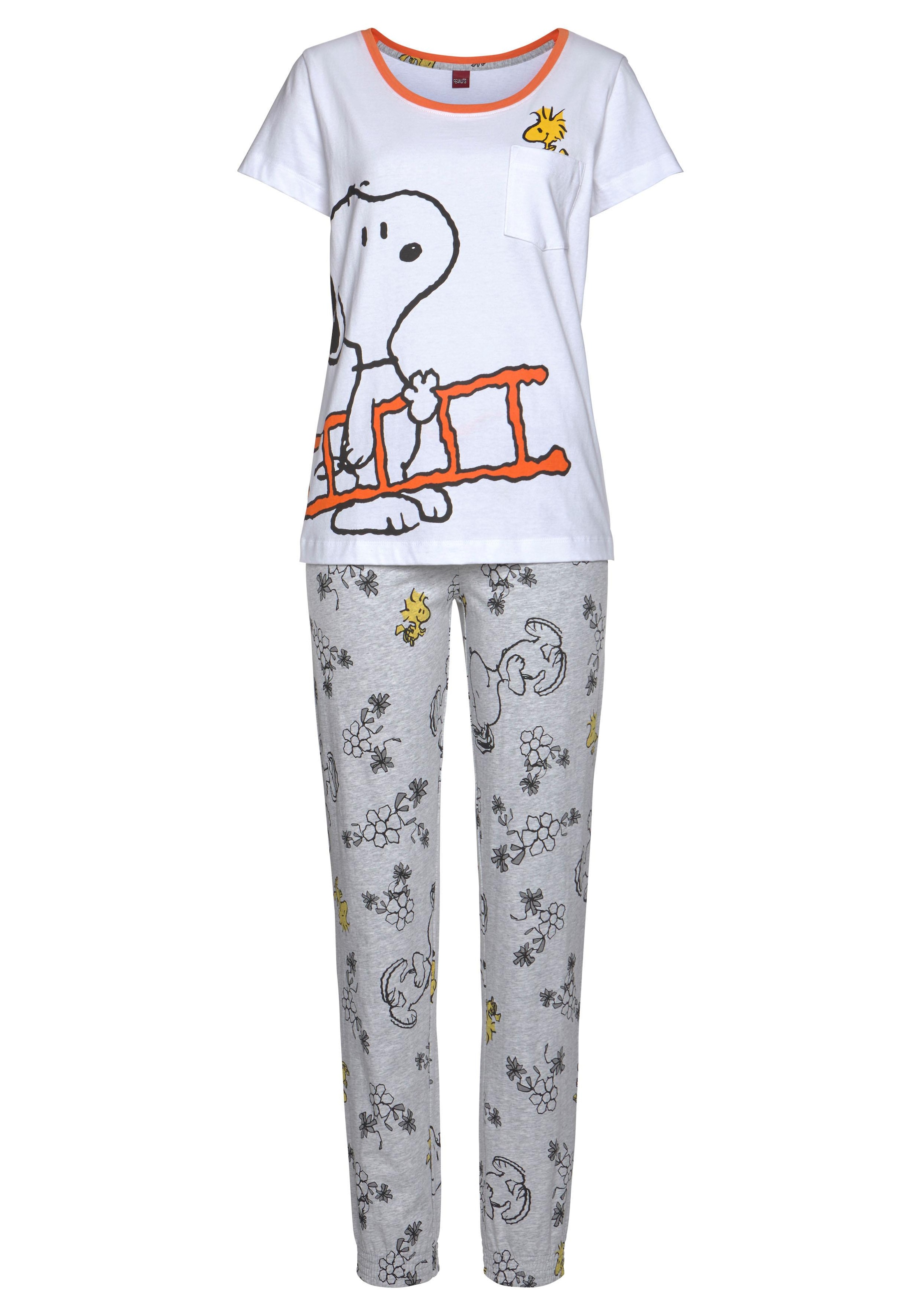 Peanuts Pyjama, (2 tlg., auf Woodstock versandkostenfrei Druck Snoopy 1 und mit Stück)