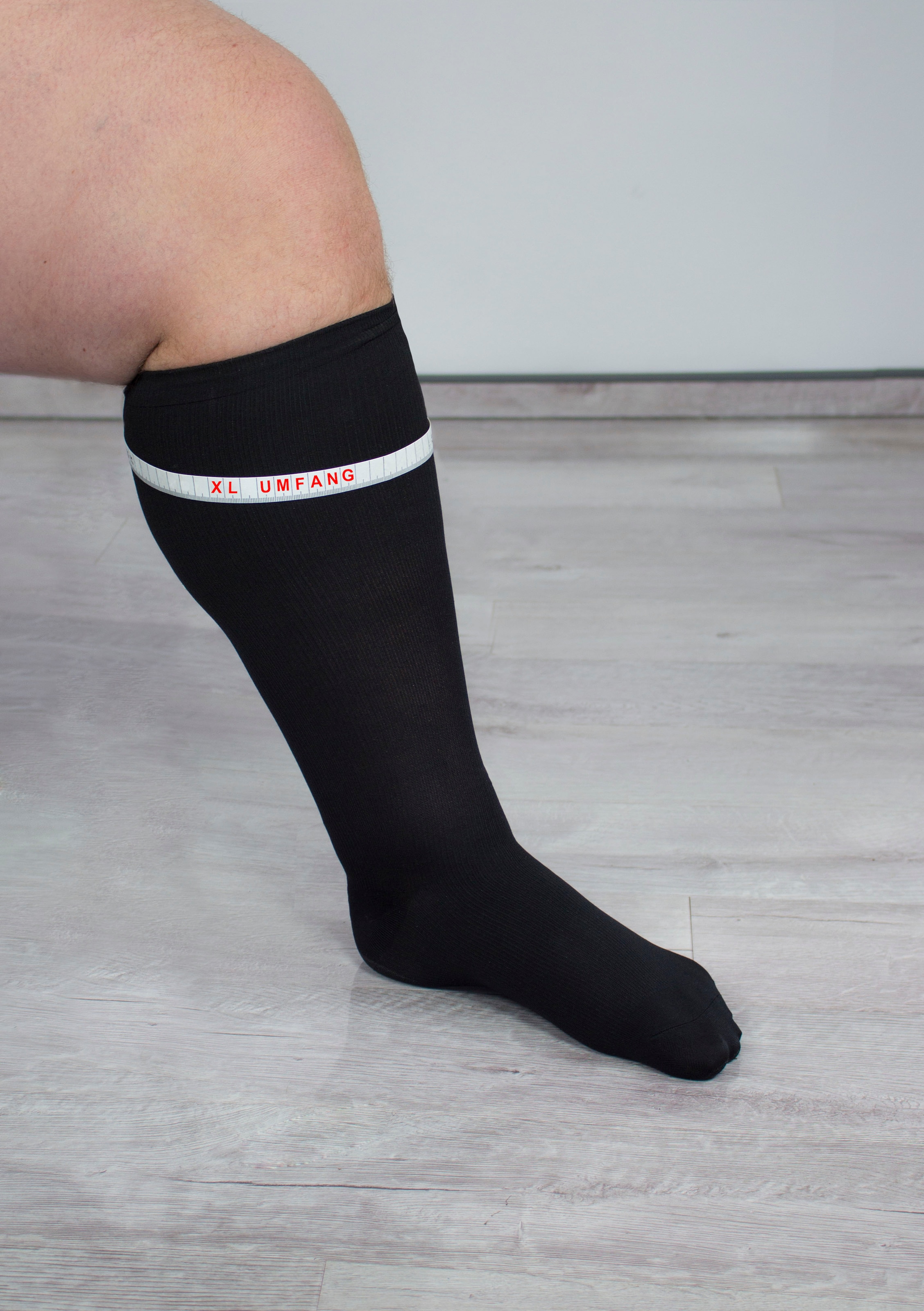 Image of Hydas Stützkniestrümpfe "XXL mit extra breiter Beinweite" 2 Paar tlg. weicher Abschlussrand, extrem dehnbar, pflegeleichte Qualität