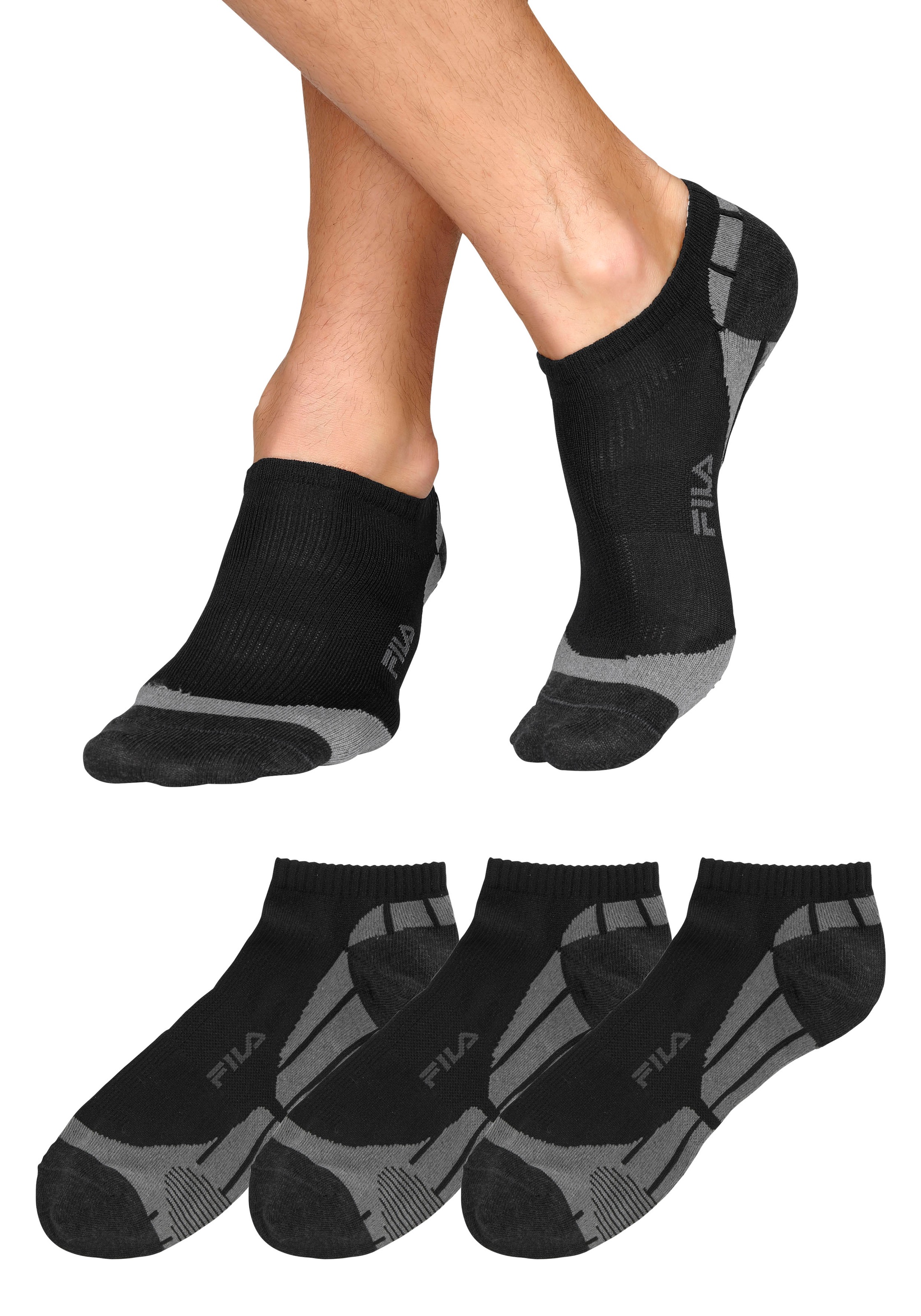 Image of Fila Sneakersocken, (3 Paar), mit eingestricktem Schriftzug bei Ackermann Versand Schweiz