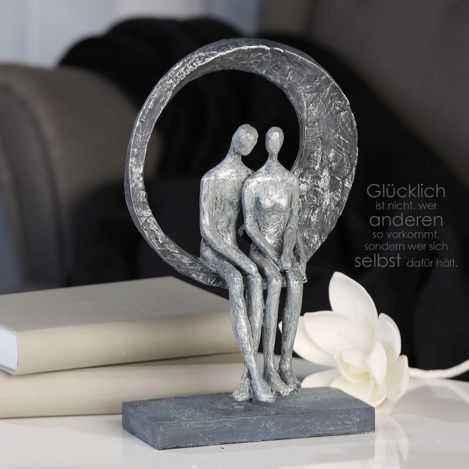 Polyresin günstig Gilde Casablanca silber«, by kaufen Dekofigur Love »Skulptur silberfarben, Place,