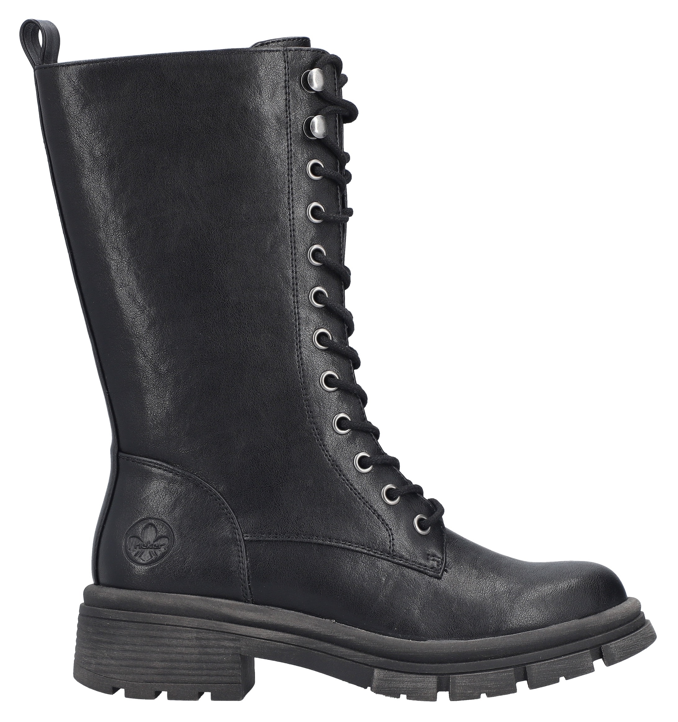 Rieker Schnürstiefel  Schnürboots mit Reissverschluss und robuster Profilsohle