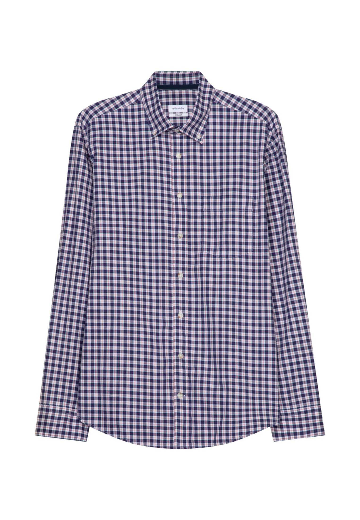 seidensticker Businesshemd »Schwarze Rose«, Regular Langarm Button-Down-Kragen Karo