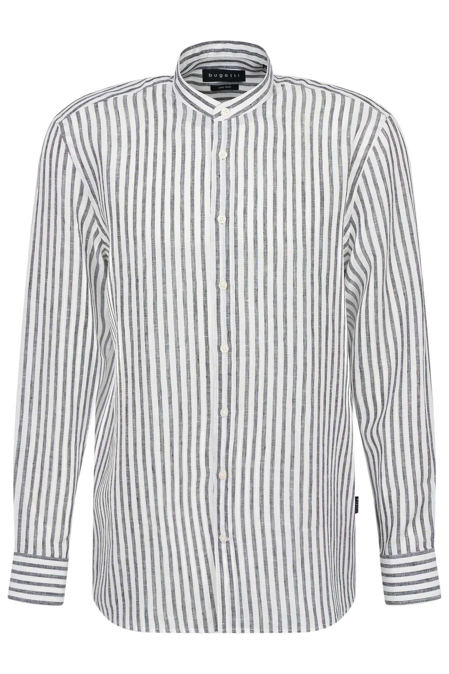 bugatti Chemise à manches longues mit Mandarinkragen