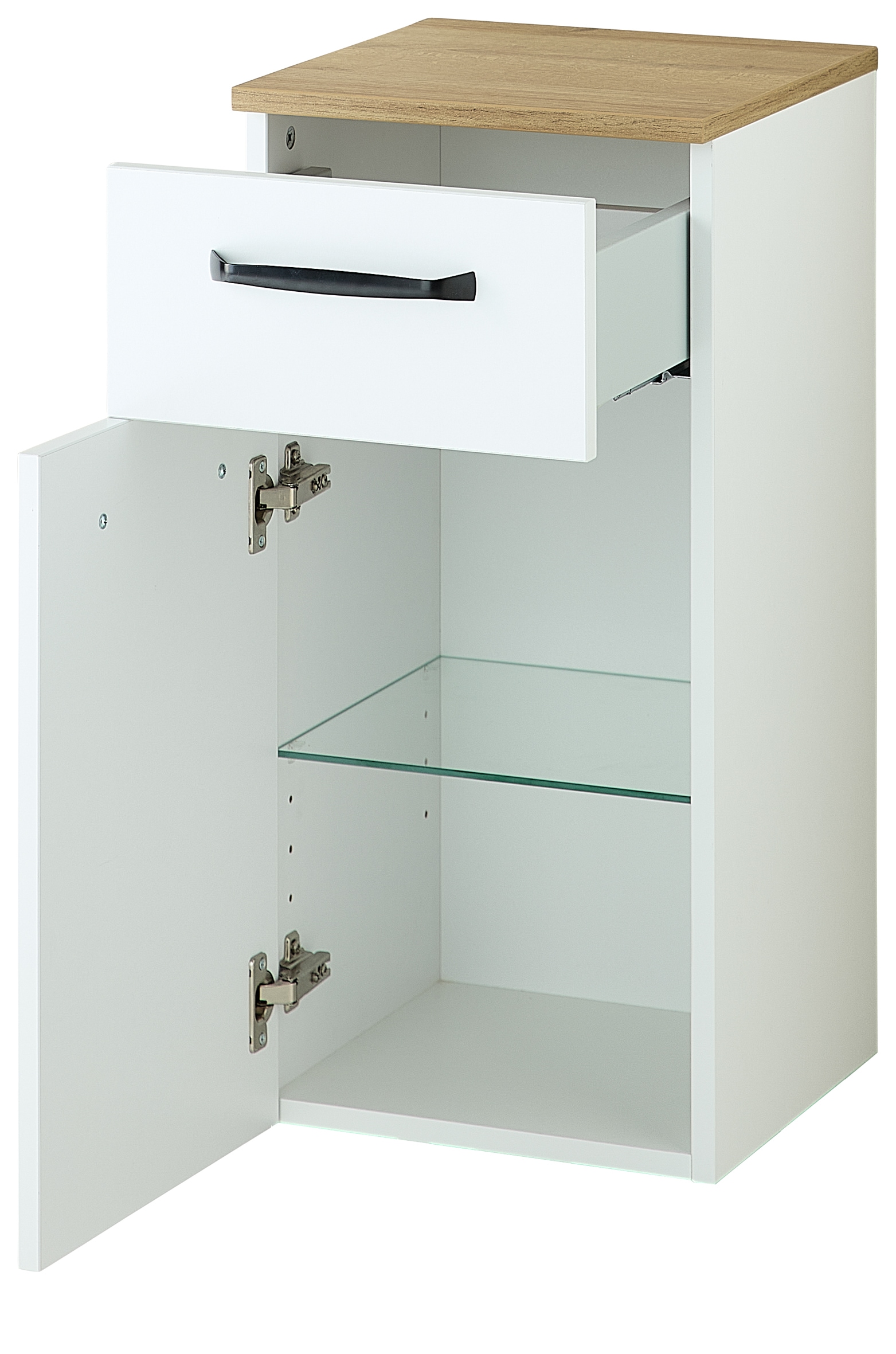 Saphir Armoire basse »Quickset 500, Badschrank 32,4 cm, 1 Tür und 1 Schublade« armoire de salle de bain, 1 étagère