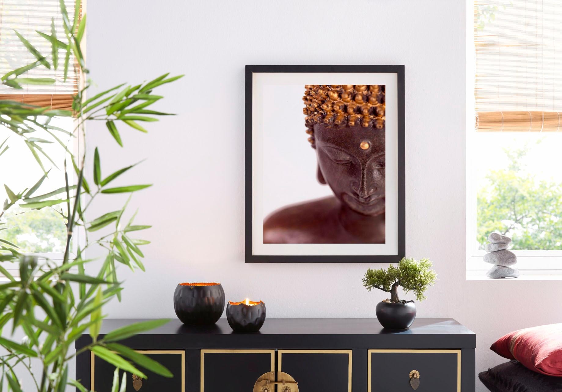 Home affaire Teelichthalter »black&goldfarben«, (Set, 2 St.)