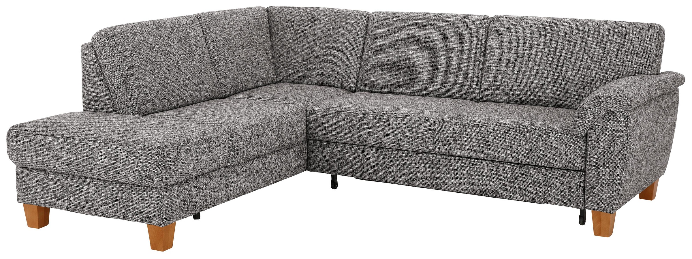 Home affaire Ecksofa »Alta L-Form«, mit Federkern und Kontrastnaht, Füsse Buche eichefarben