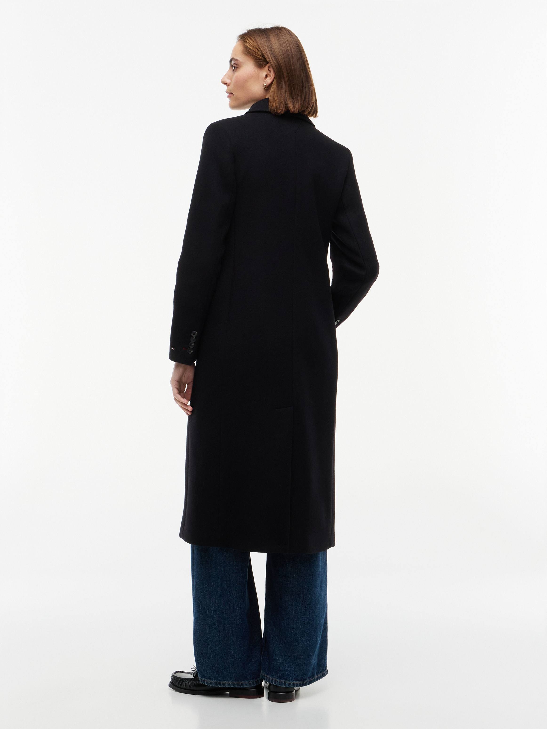 Tommy Hilfiger Manteau long »WOOL CLASSIC DB LONG COAT« mélange de matériaux, avec laine