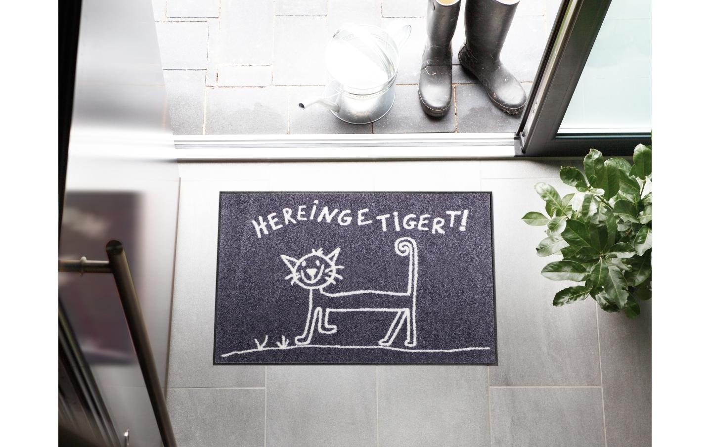 Salonloewe Fussmatte »Hereingetigert Fussmatte«, quadratisch, - mm Höhe