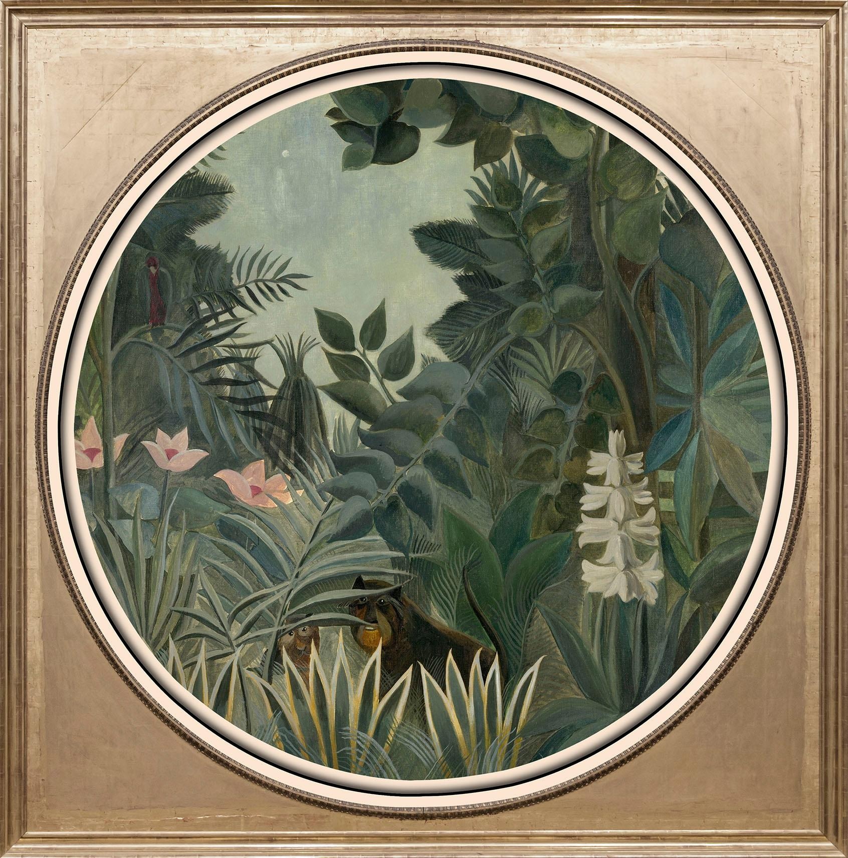 Image of queence Acrylglasbild "Dschungel" Blumen Blumenbilder Gemälde Kunst Pflanzen Pflanzenbilder Tiere Wildtiere Fine Art-Print in Galeriequalität