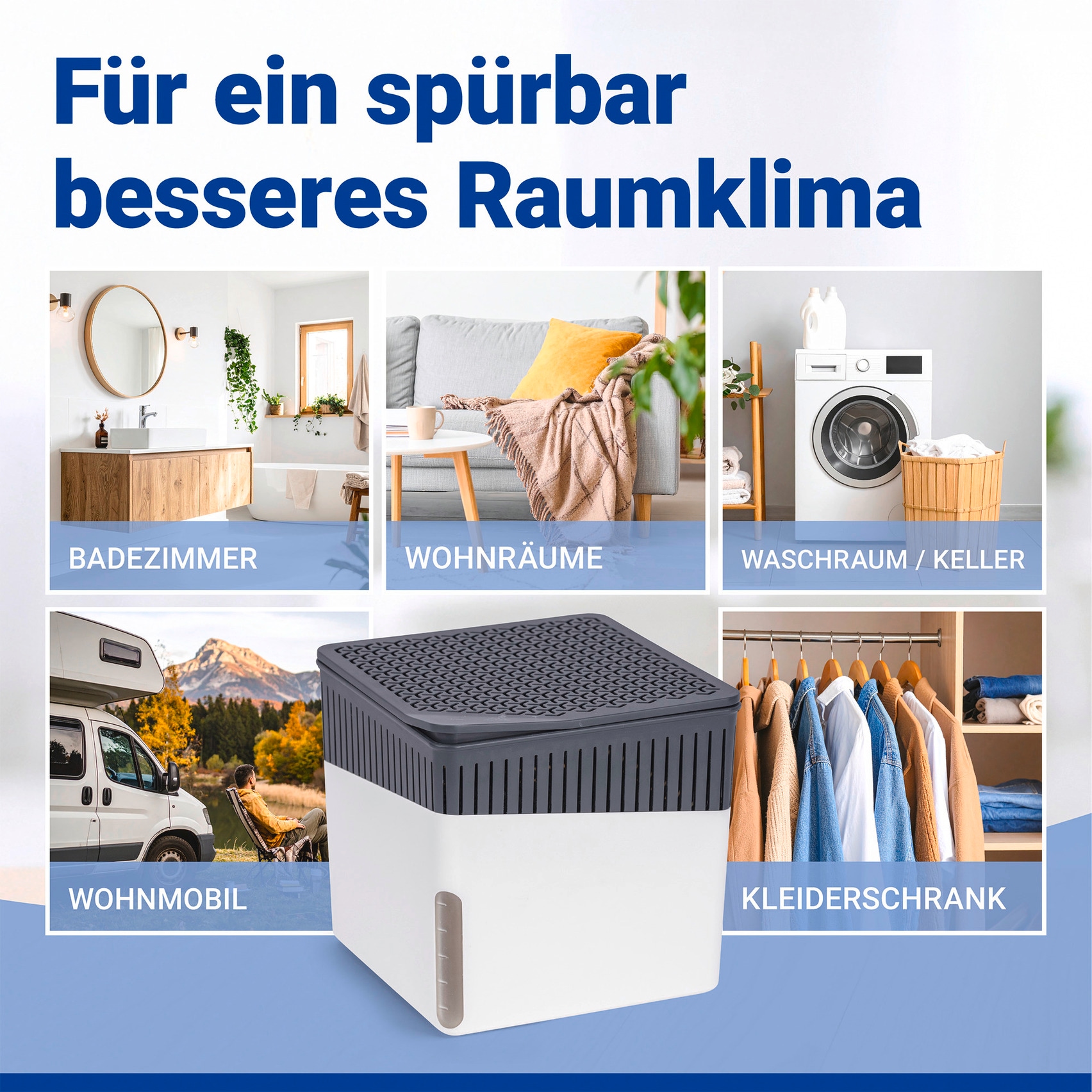WENKO Déshumidificateur d'air »Cube« für 80 m³ Räume 1000 g