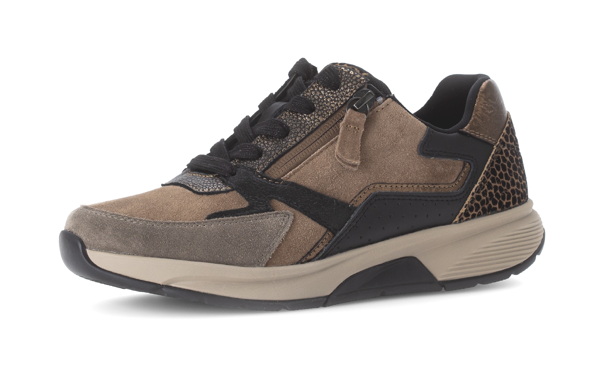 rollingsoft Keilsneaker  , Schnürer, Halbschuh, Freizeitschuh mit zusätzlichem Reissverschluss