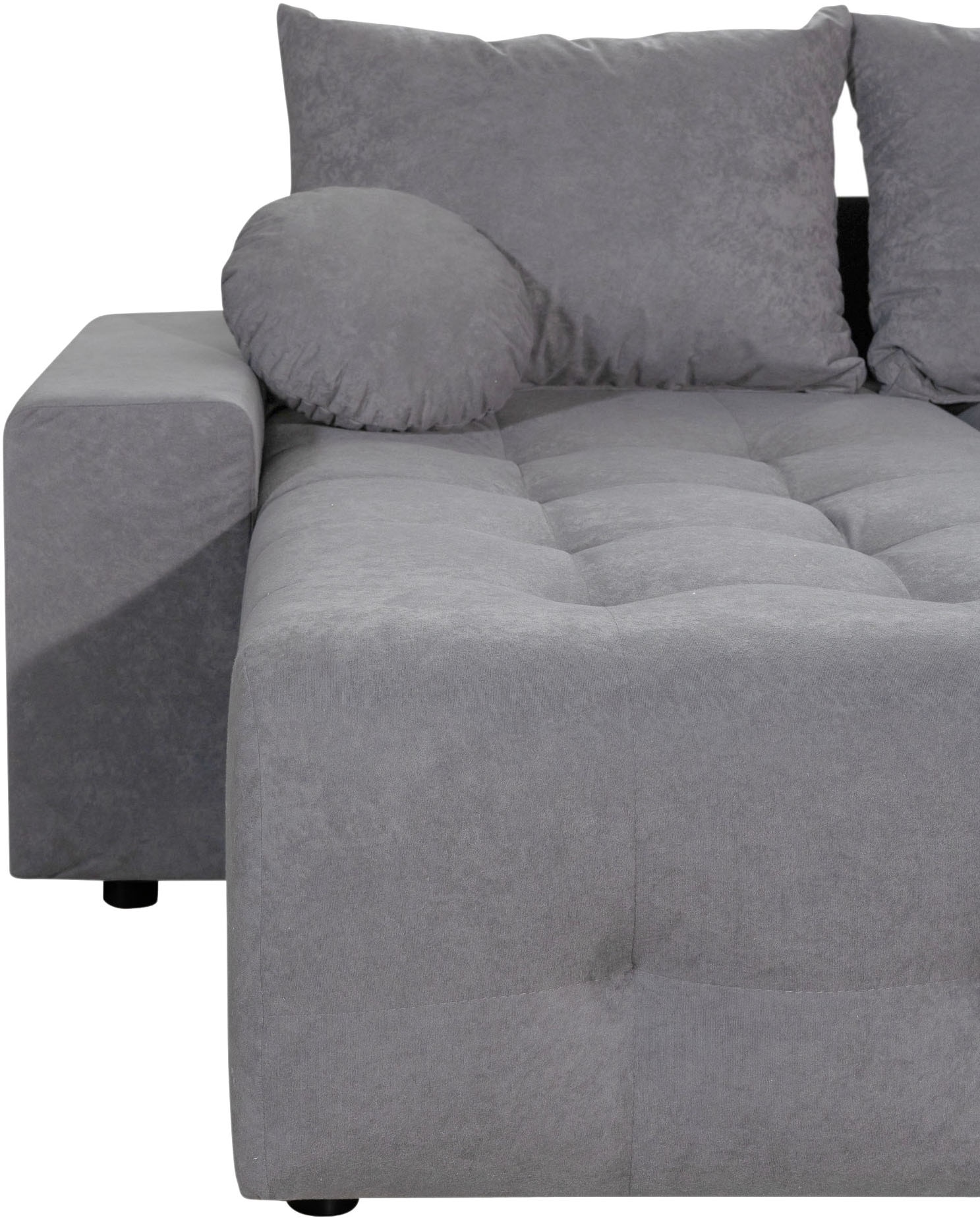 GOODproduct Paysage de salon »Jessy U-Form, B: 313 cm, in Cord & weiteren Bezügen« Fonction couchage, coffre de lit, rembourrage ressorts ensachés