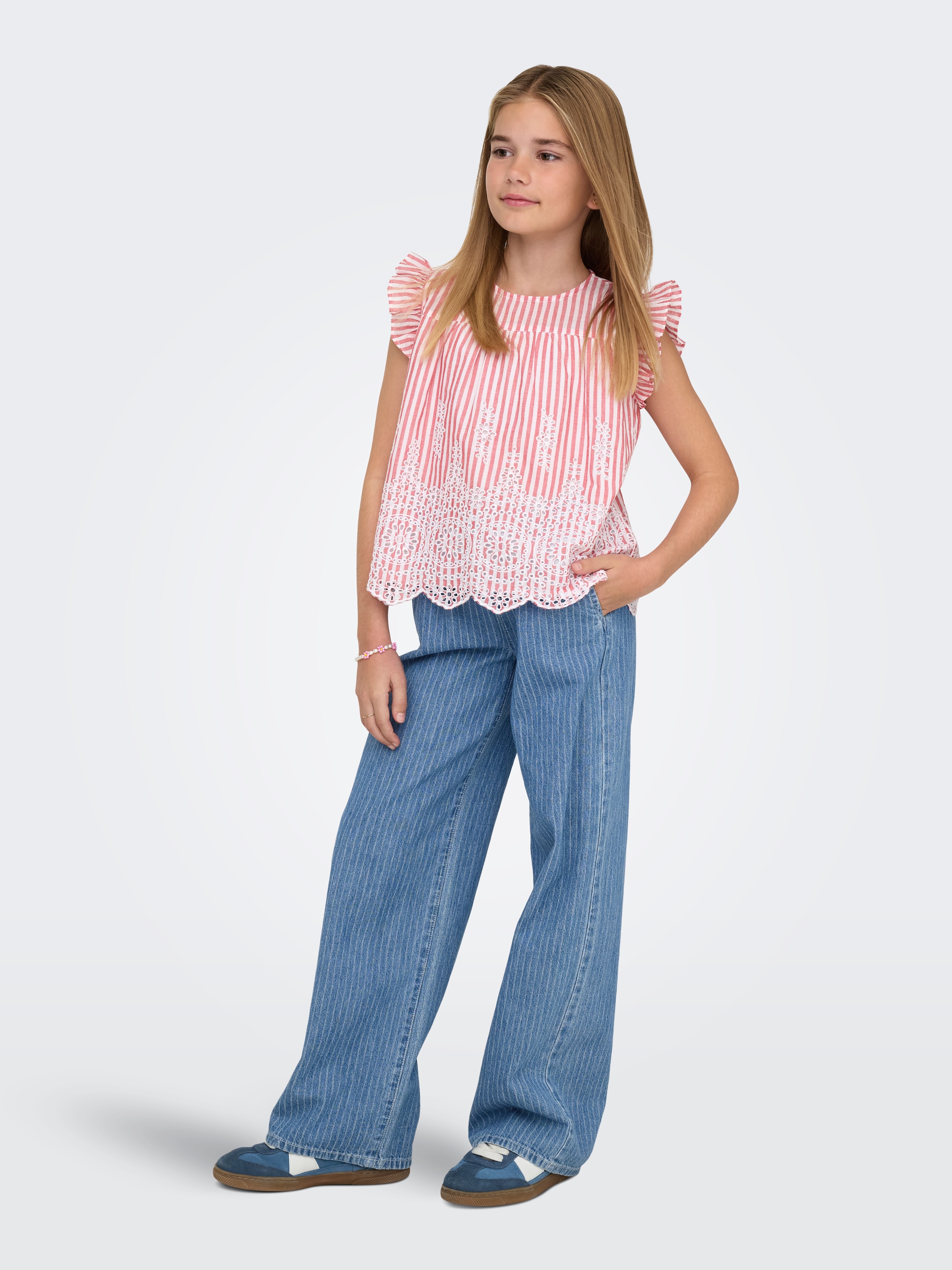 KIDS ONLY Top chemisier »KOGBONDI LIFE S/L EMB FRILL TOP WVN«