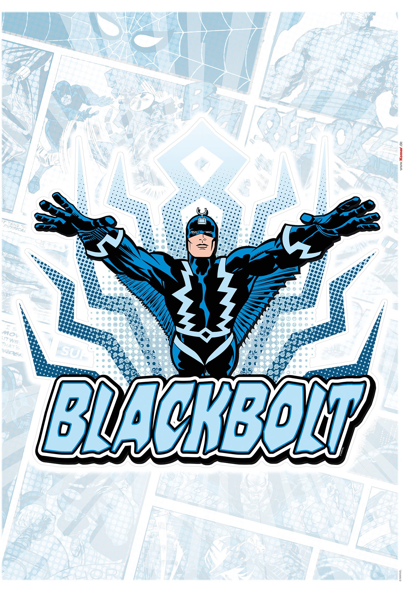 Wandtattoo »Blackbolt Comic Classic«, (1 St.), 50x70 cm (Breite x Höhe),...