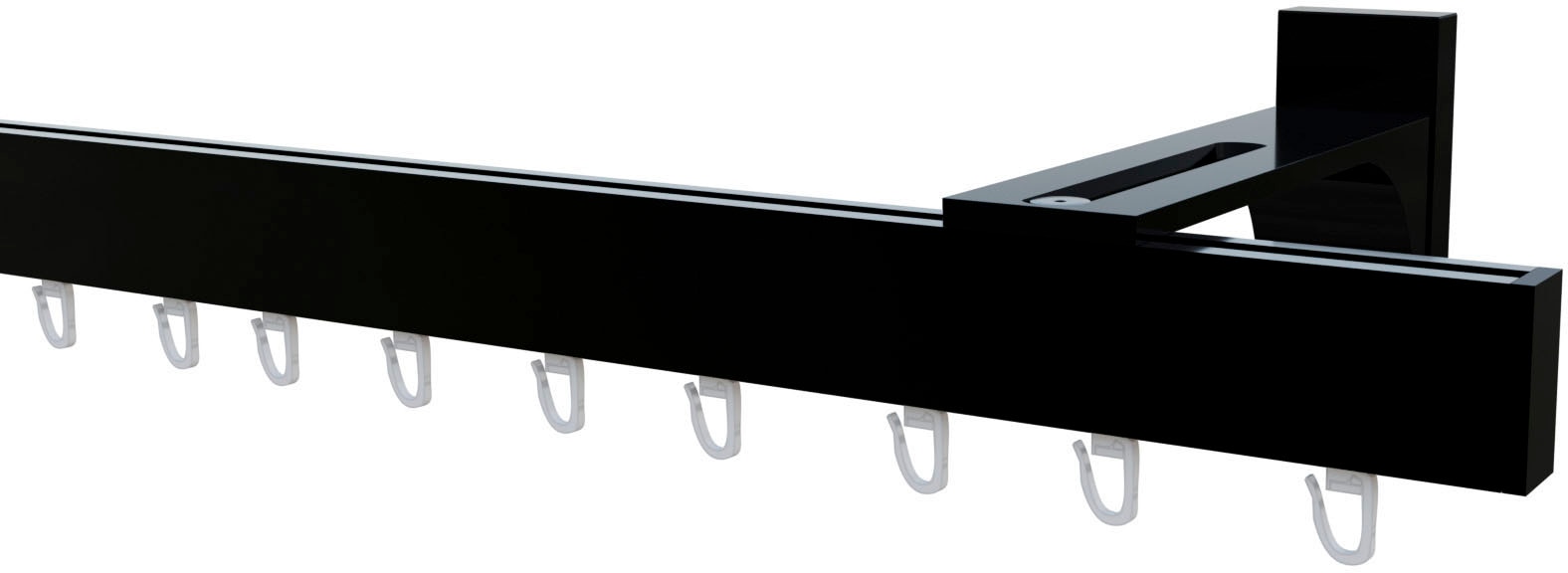 indeko Tringle à rideaux »Bern« 1 course-läufig Wunschmasslänge Innenlauf Komplett-Set inkl. Gleitern und Montagematerial