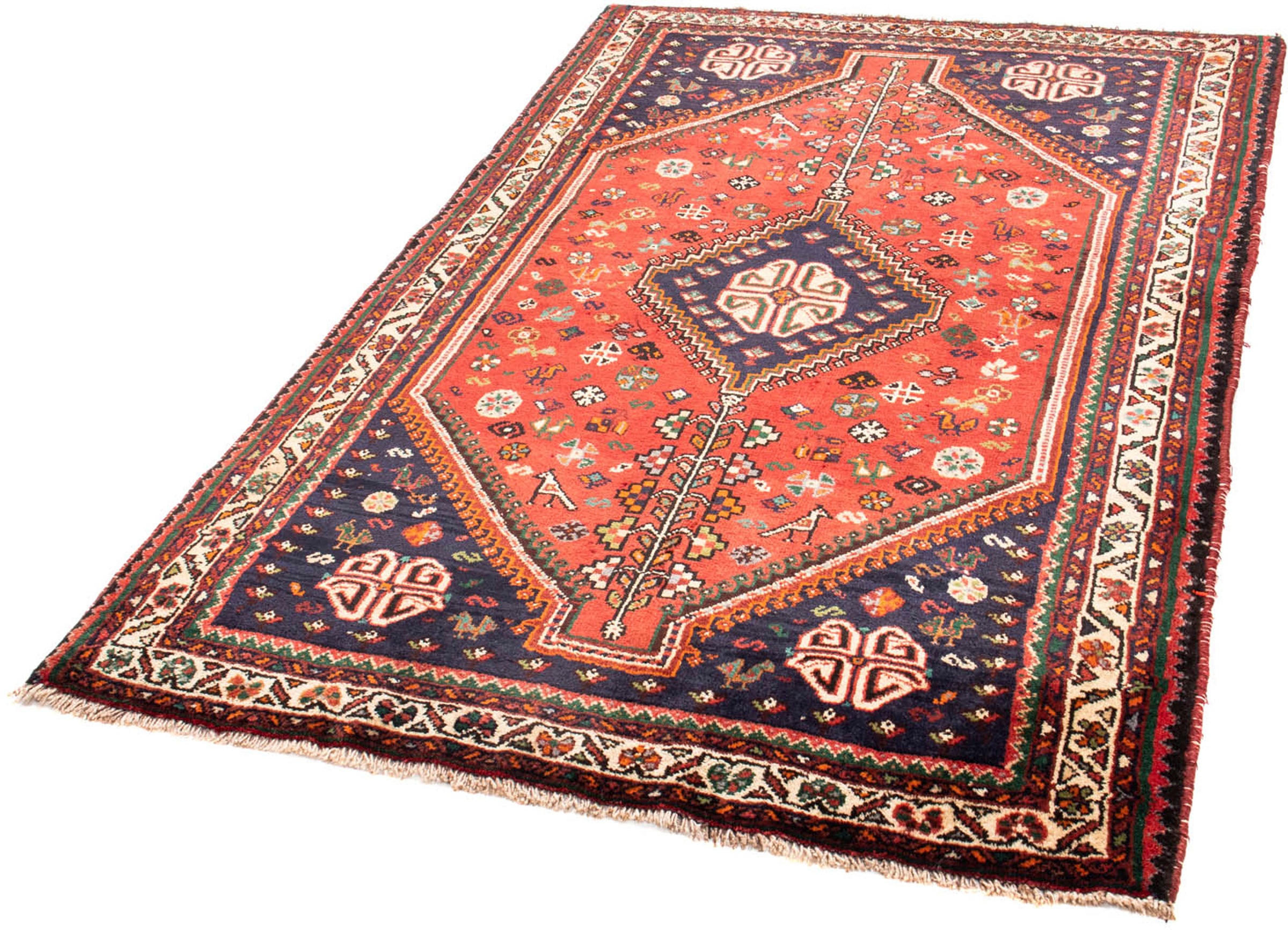 Image of morgenland Orientteppich »Perser - Nomadic - 185 x 123 cm - dunkelrot«, rechteckig, 10 mm Höhe, Wohnzimmer, Handgeknüpft, Einzelstück mit Zertifikat bei Ackermann Versand Schweiz