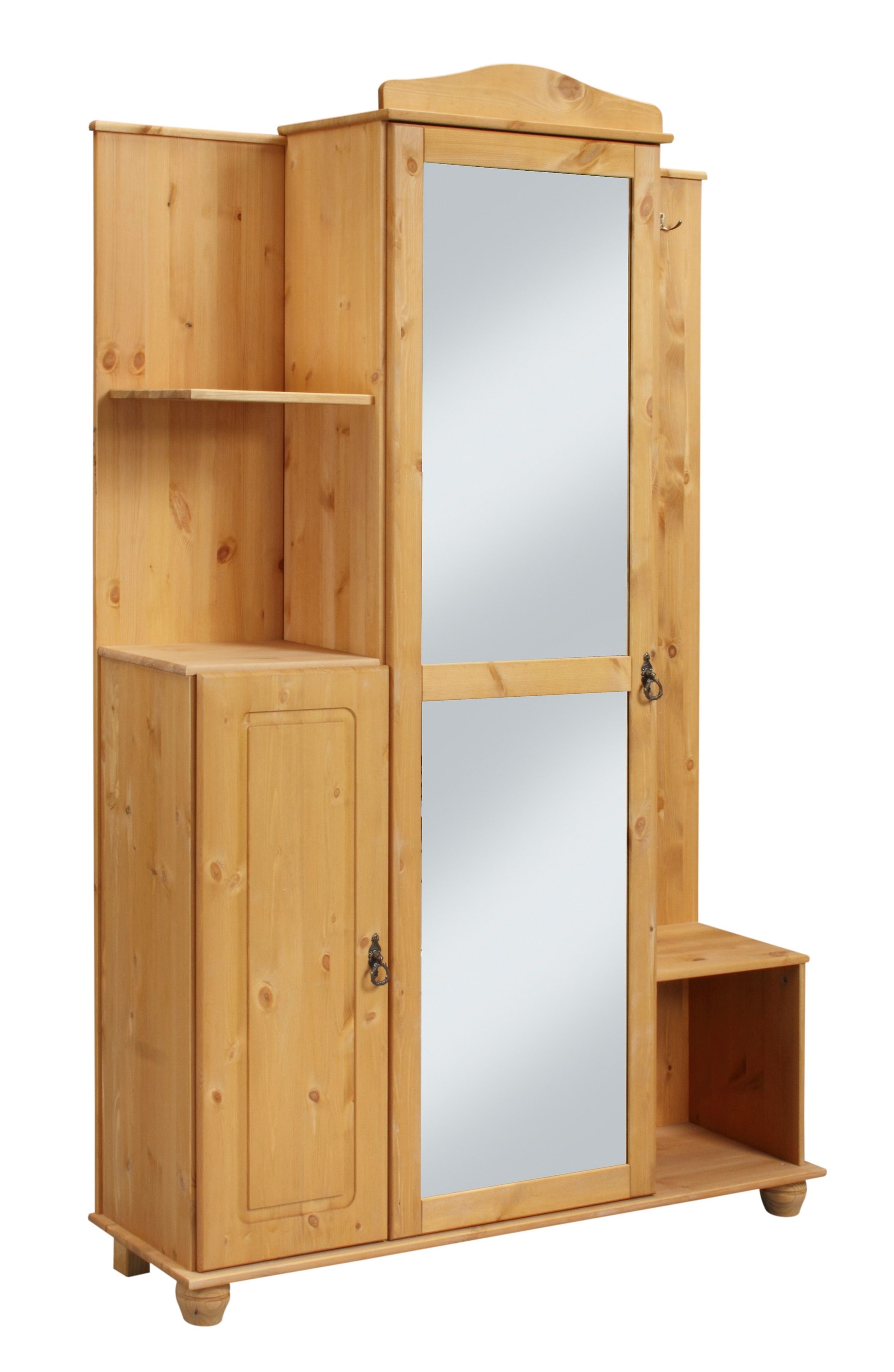 Image of GOODproduct Kompaktgarderobe "Finca" aus massivem Kiefernholz, mit vielen Stauraummöglichkeiten