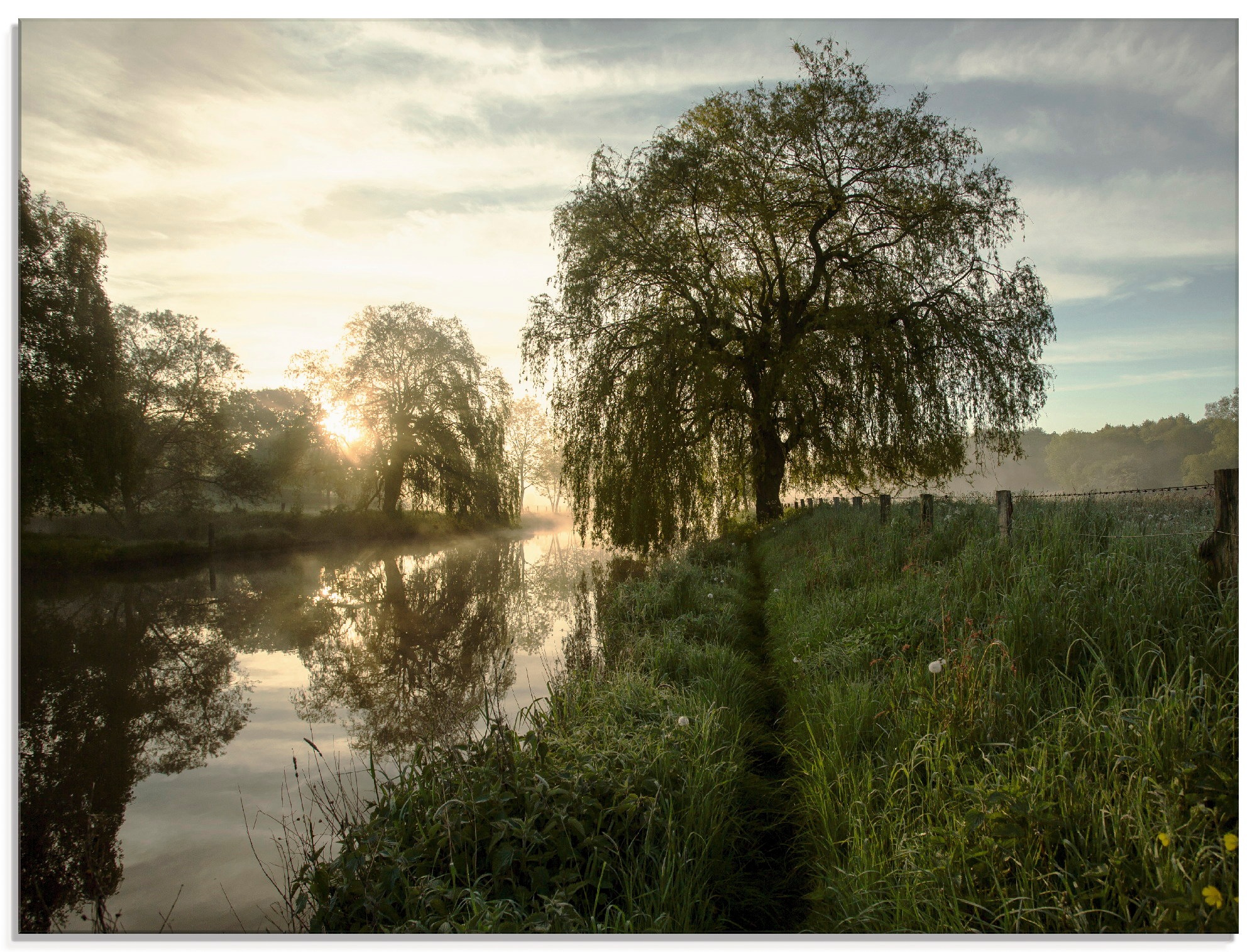 Image of Artland Glasbild »Tagesbeginn an der Trave«, Gewässer, (1 St.) bei Ackermann Versand Schweiz