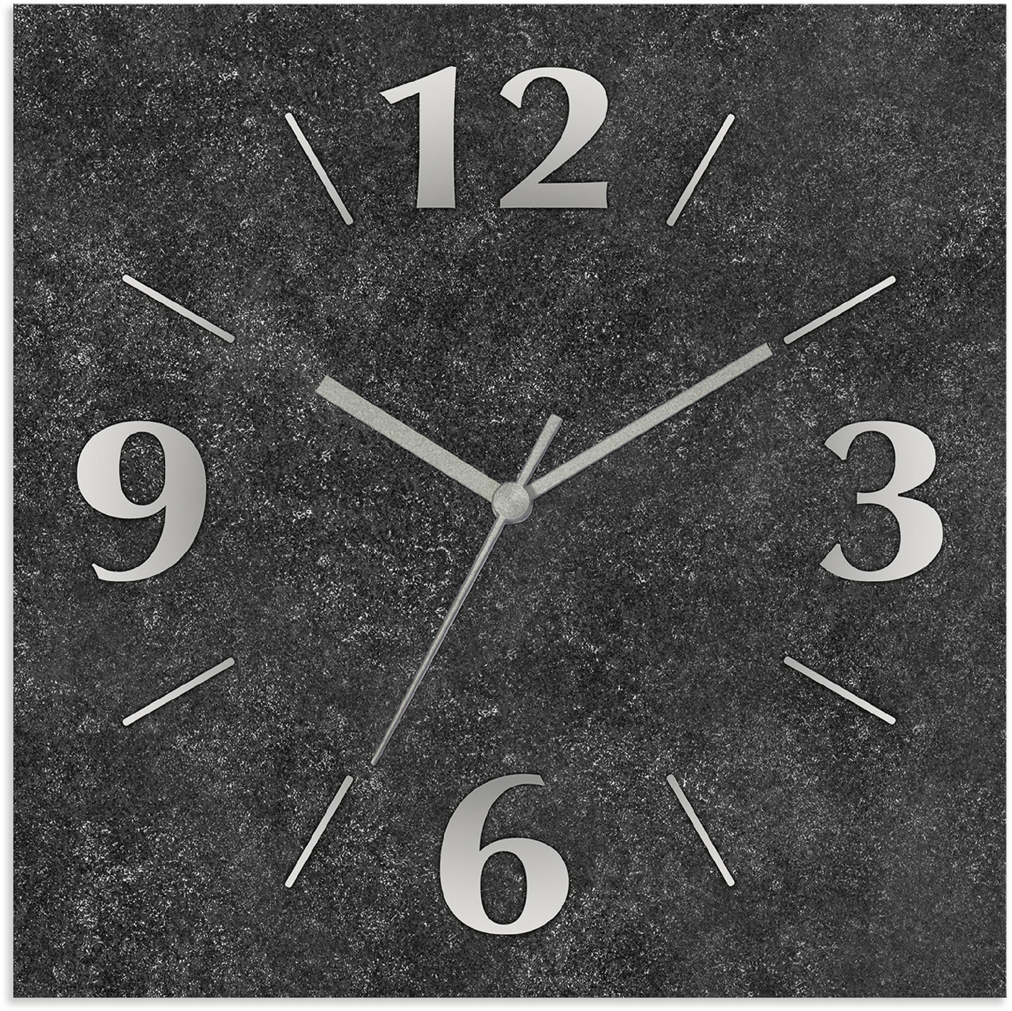 Artland Wanduhr "Granit-Gestein-Anthrazit" wahlweise mit Quarz- oder Funkuhrwerk, lautlos ohne Tickgeräusche