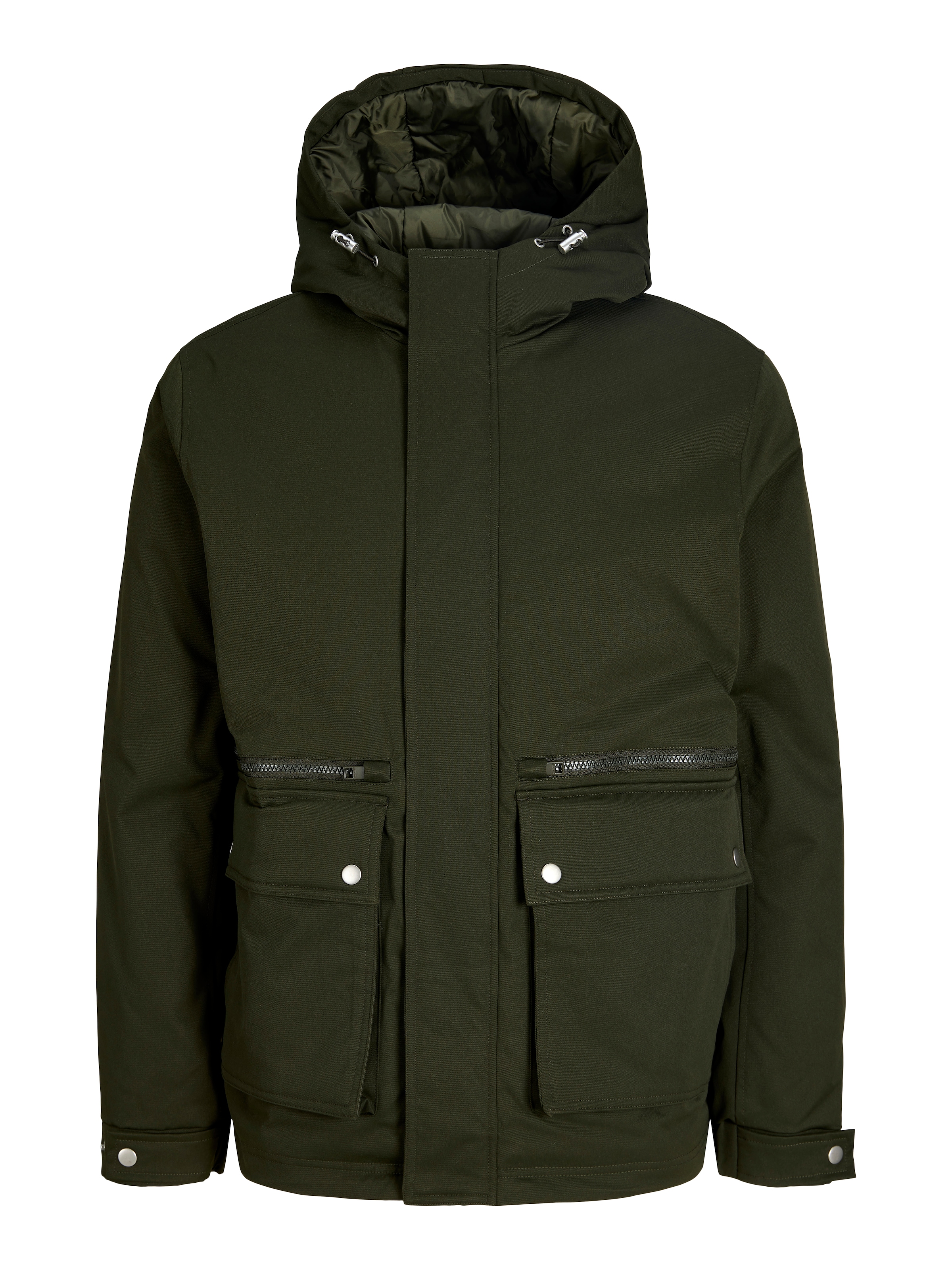 Jack & Jones Parka »JJEWOLF PARKA JACKET NOOS« avec capuche fibre synthétique, coupe régulière