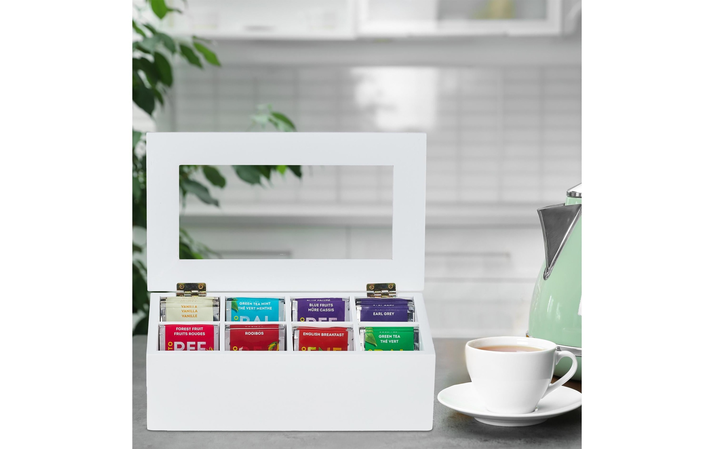 relaxdays Teebox »8 Fächer« 1 Stk. tlg.