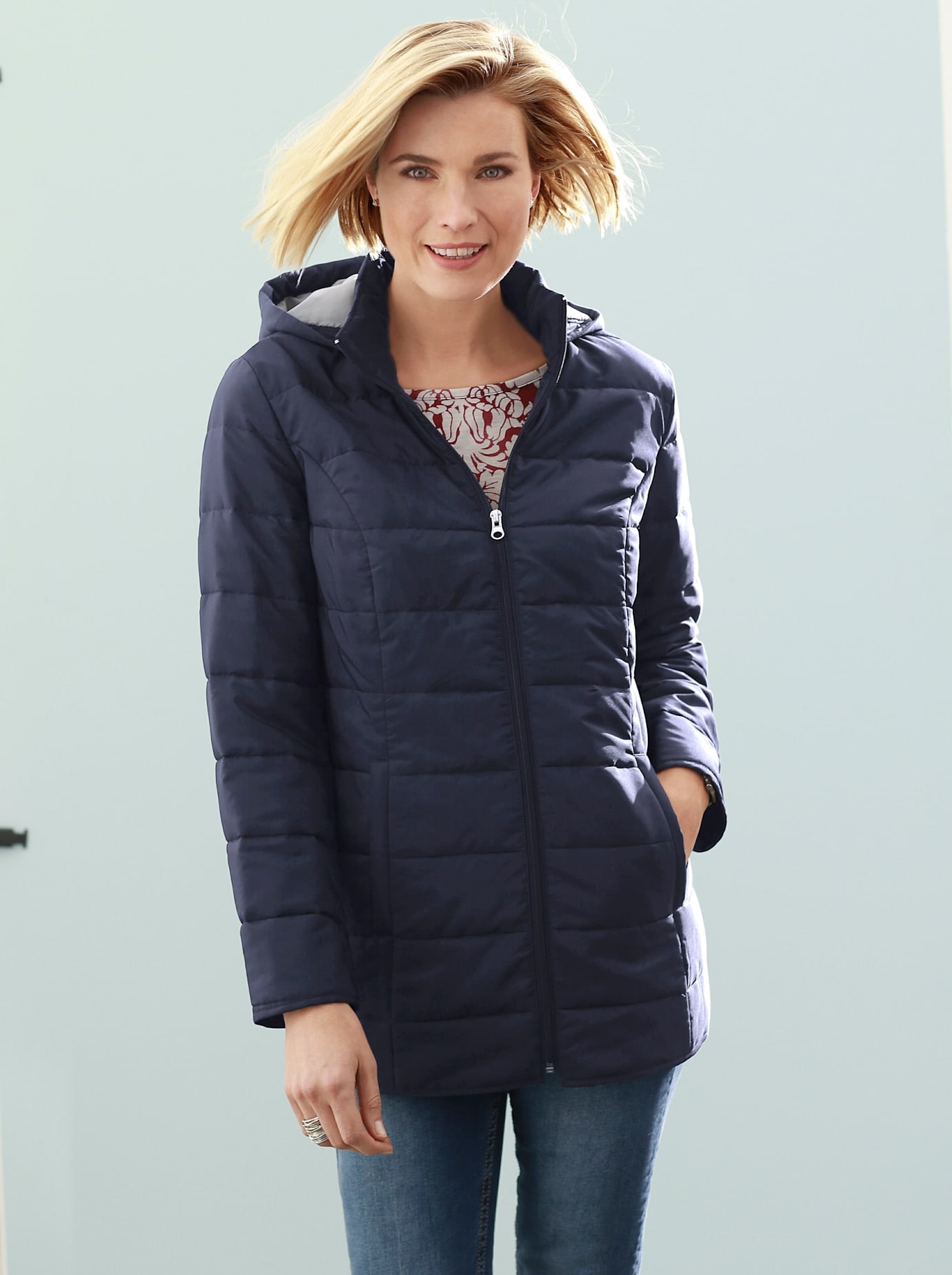 Classic Basics Steppjacke mit Kapuze