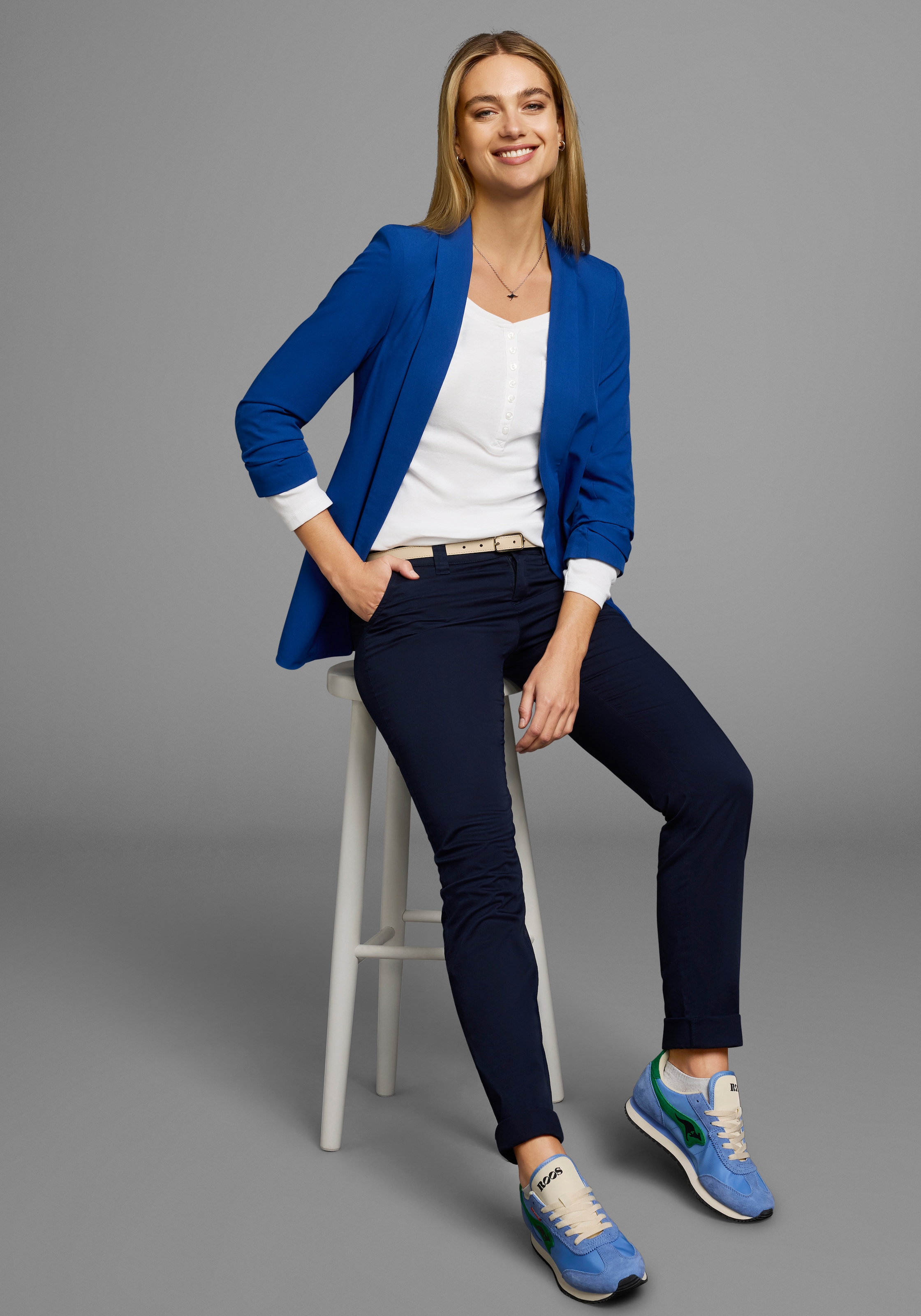 Arizona sehr figurbetonter Schnitt,  unifarben,  Rundhalsausschnitt