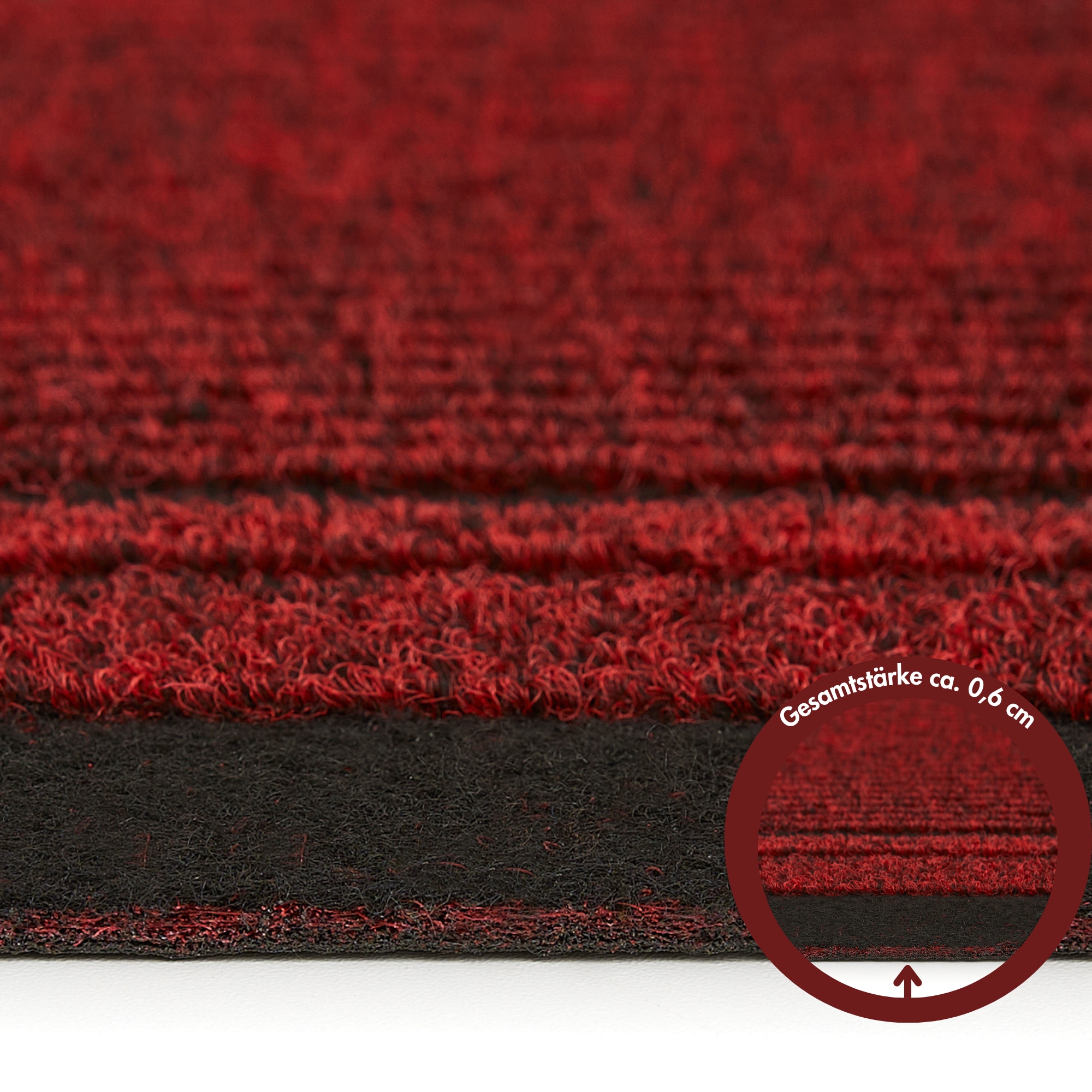 Andiamo Läufer »Mitch, Made in Belgium« rechteckig 6 mm Höhe Schmutzfangläufer, meliert, mit Bordüre, In- und Outdoor geeignet
