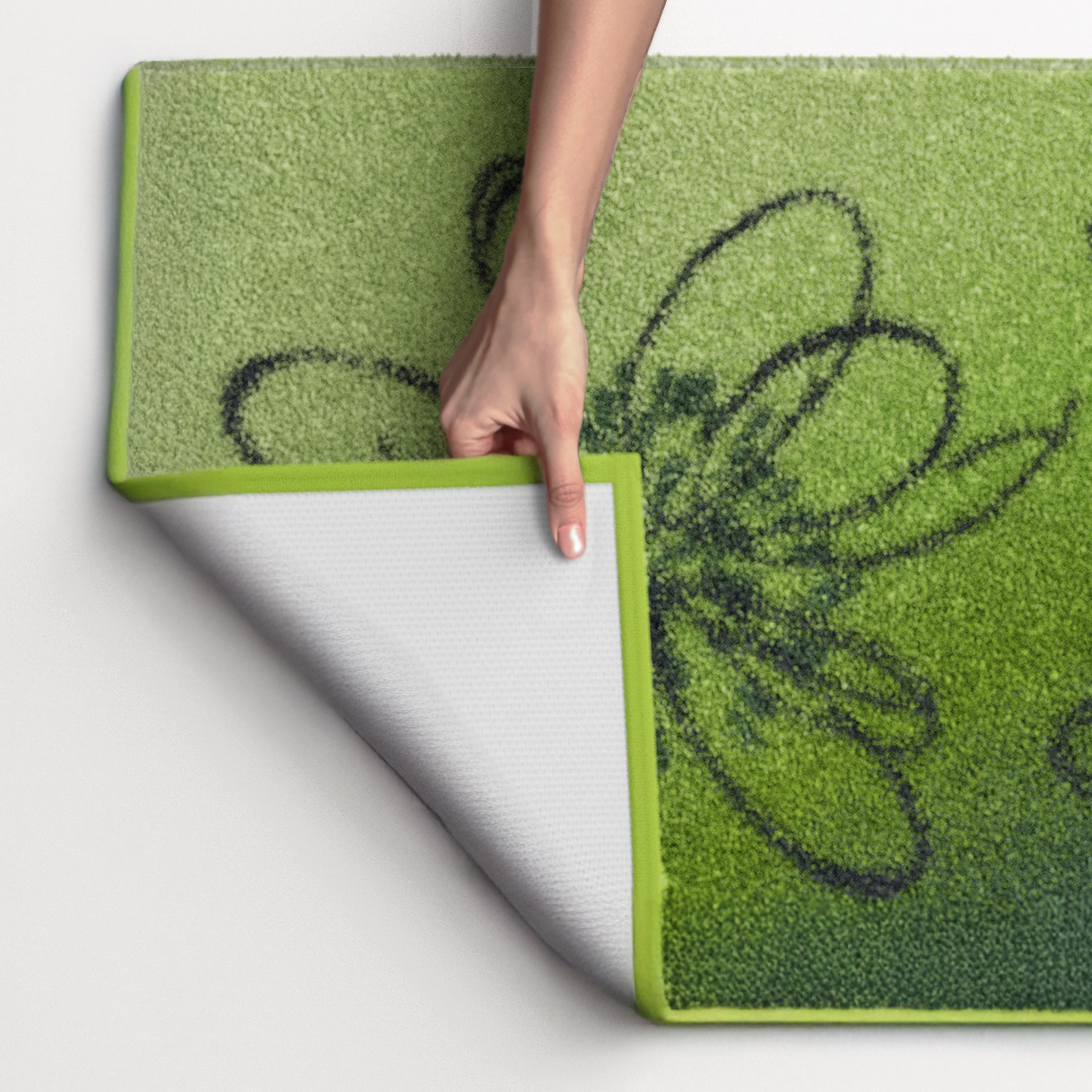 Grund Badematte »Lusia«, rutschhemmend beschichtet, fussbodenheizungsgeeignet, Florales Design mit sanftem Farbverlauf, 5 Jahre Garantie