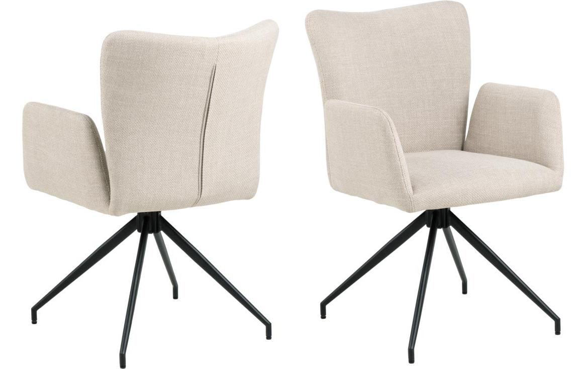 AC Design Chaise »Laura« () 2 cuisChaise de salle à manger, accoudoir, (lot de 2), fonction pivotante, hauteur d'assise : 48 cm