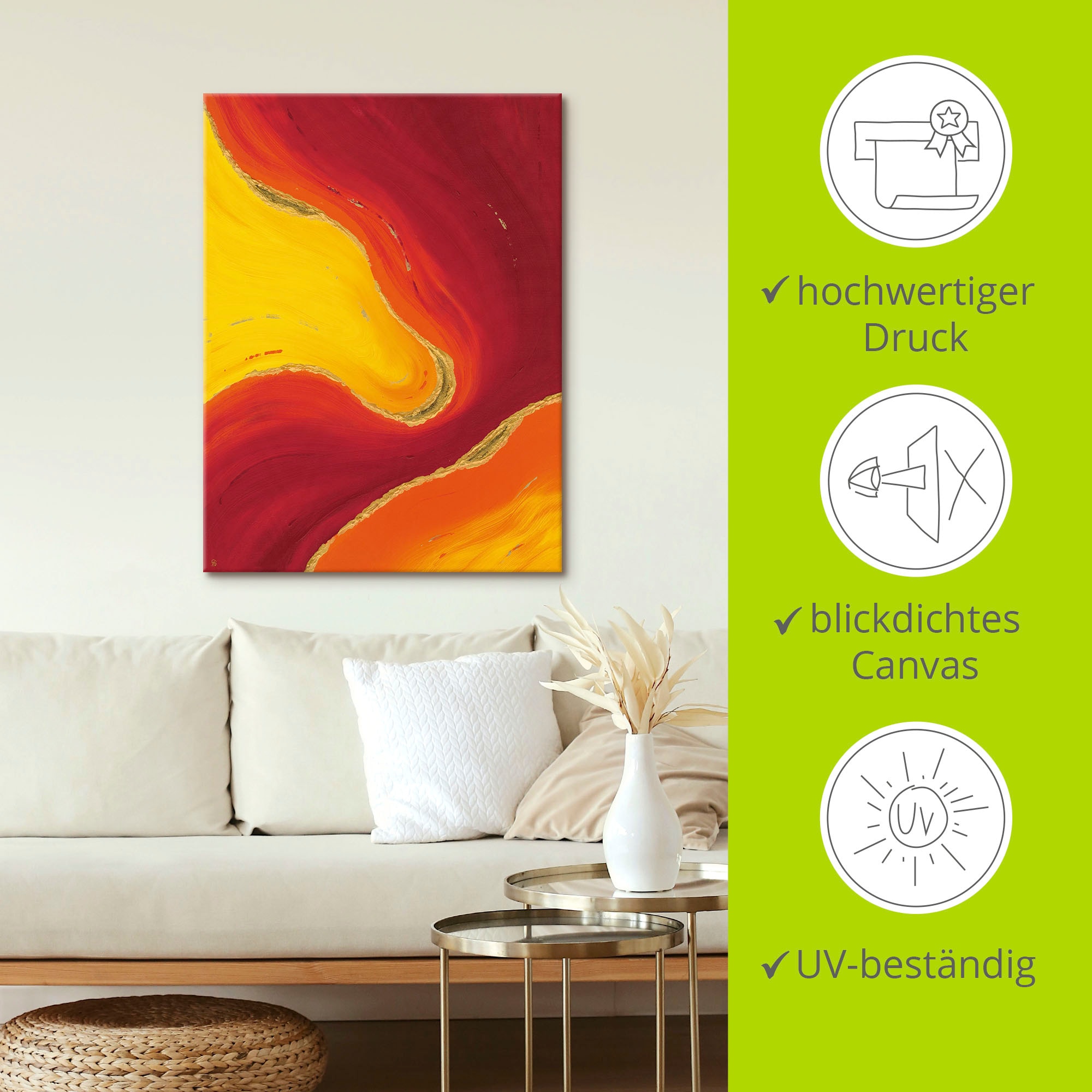 Artland Wandbild »Raum I«, Gegenstandslos, (1 St.), als Alubild, Leinwandbild, Wandaufkleber oder Poster in versch. Grössen
