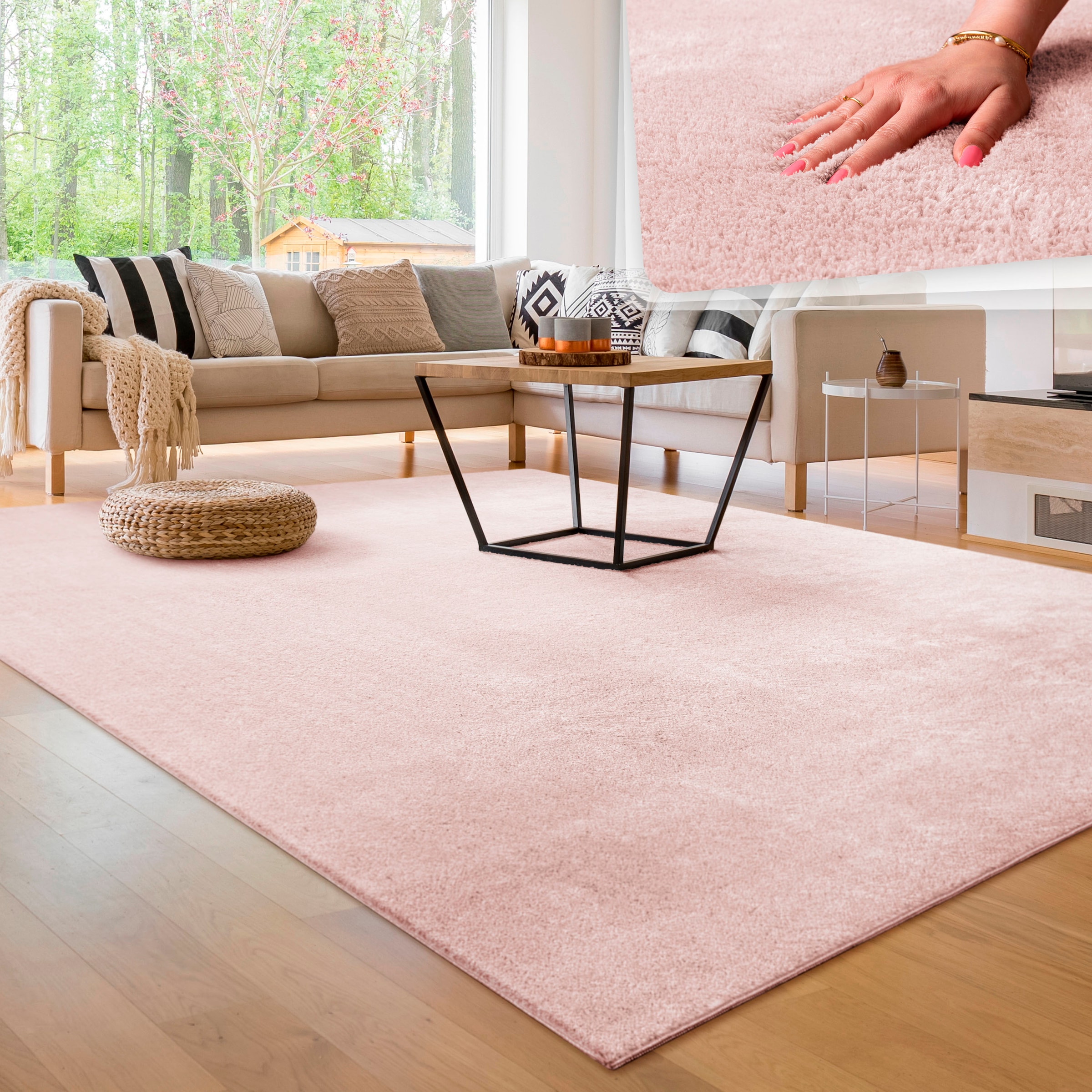 Paco Home Teppich »Cadiz 630«, kaufen waschbar, Läufer auch weich, als besonders erhältlich Uni-Farben, rechteckig, jetzt