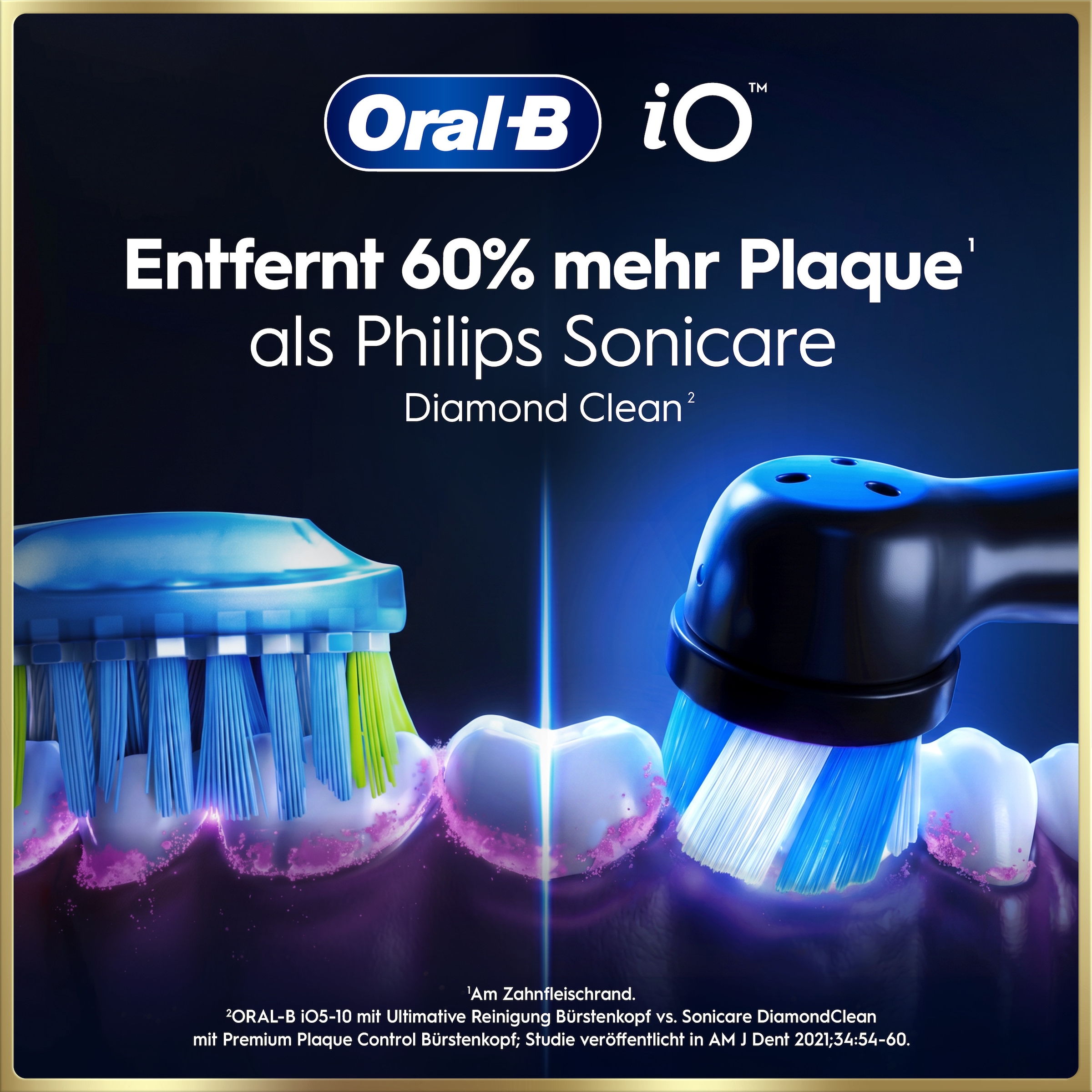 Oral-B Brosse à dents électrique »iO 9 Duopack« 3 cuis Aufsteckbürsten avec technologie magnétique, 7 modes de nettoyage, écran couleur et étui de voyage avec charge