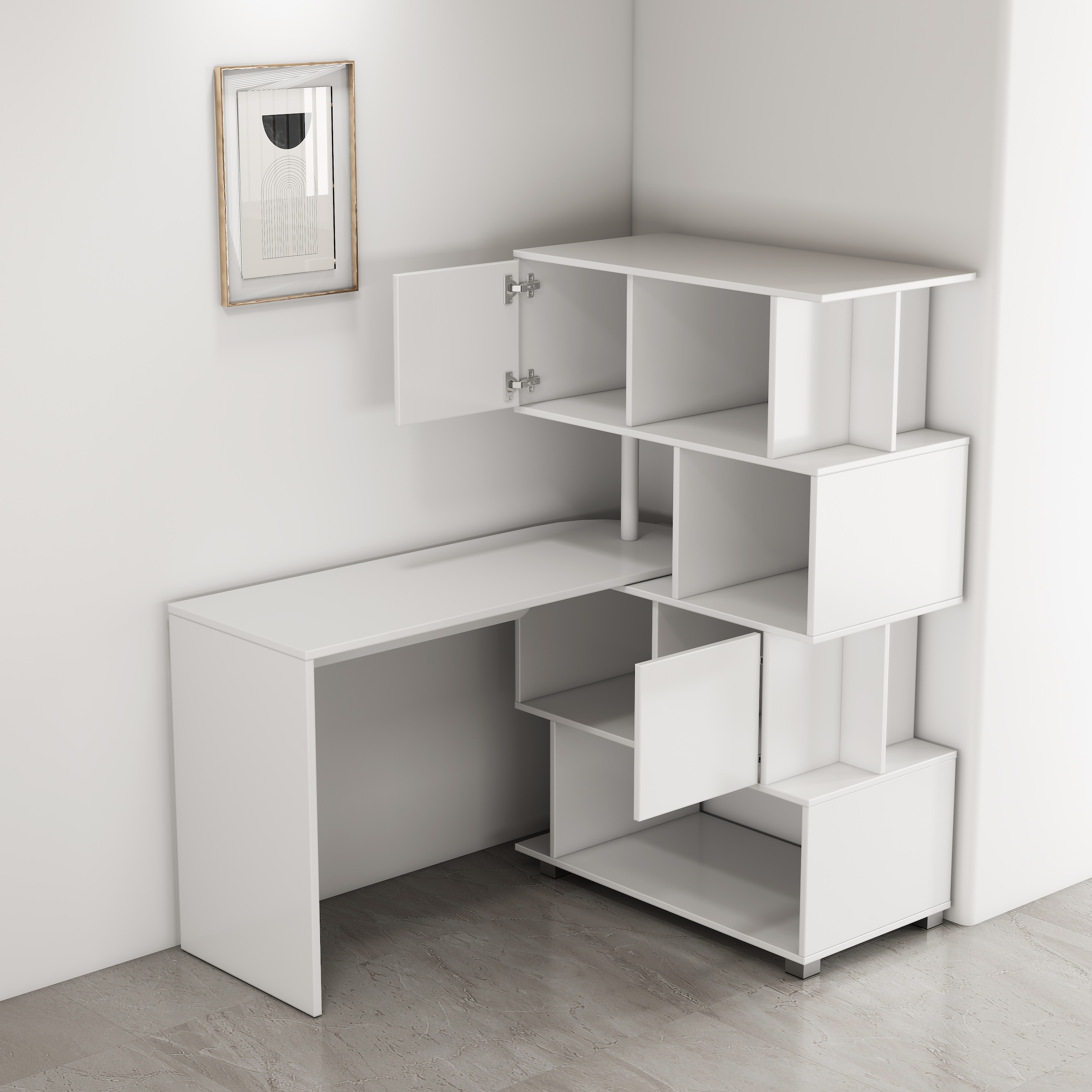 GOODproduct Schreibtisch »Inovo« Set,  als Eckschreibtisch oder Schreibtisch nutzbar, viel Stauraum