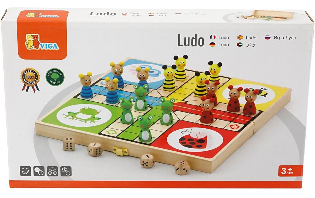 Viga® Holzspielzeug Spiel »Ludo Tiere«